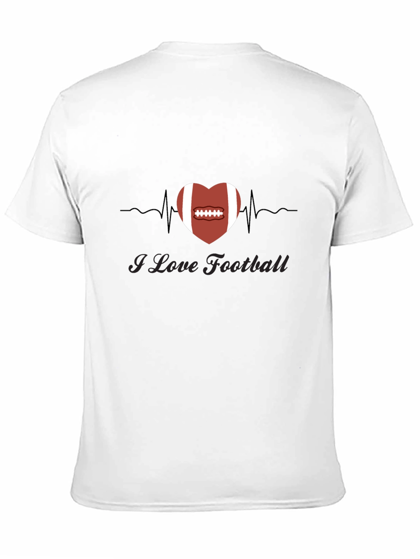 I Love Football Heartbeat T-Shirt