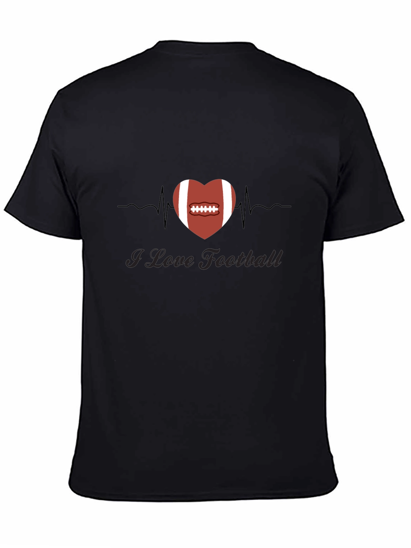 I Love Football Heartbeat T-Shirt