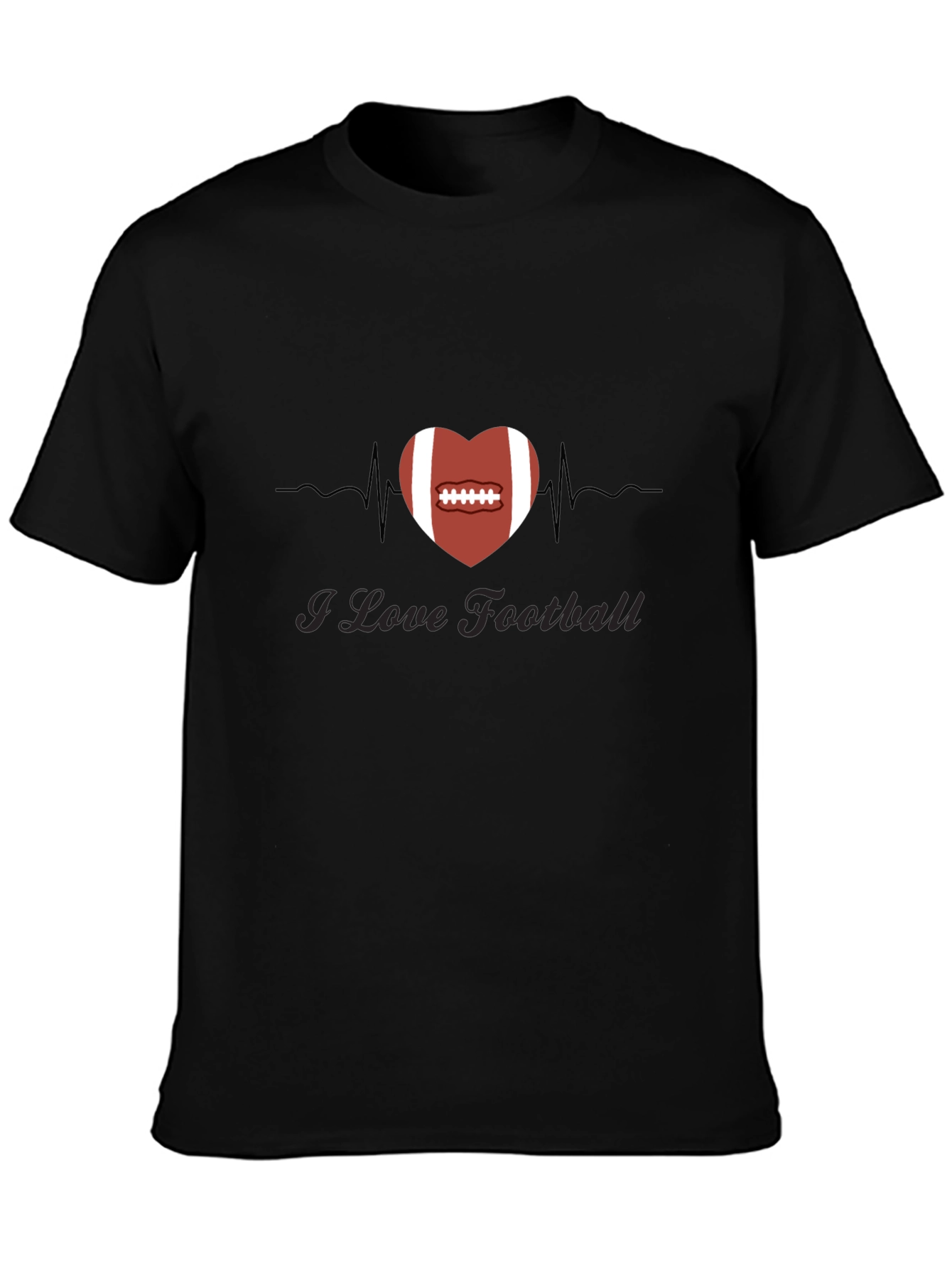 I Love Football Heartbeat T-Shirt