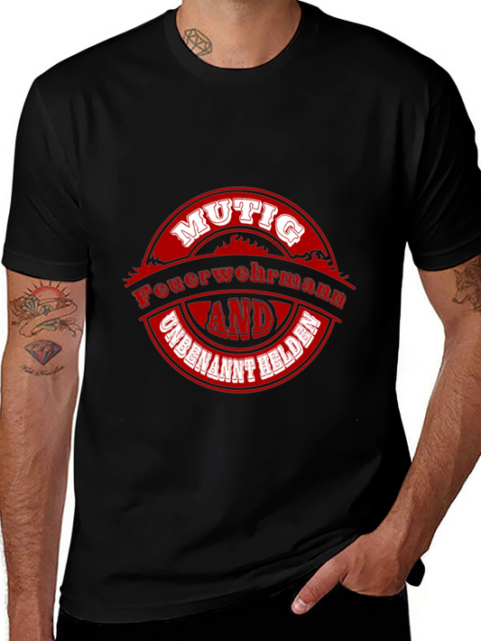 Firefighter Hero Graphic Tee - Black