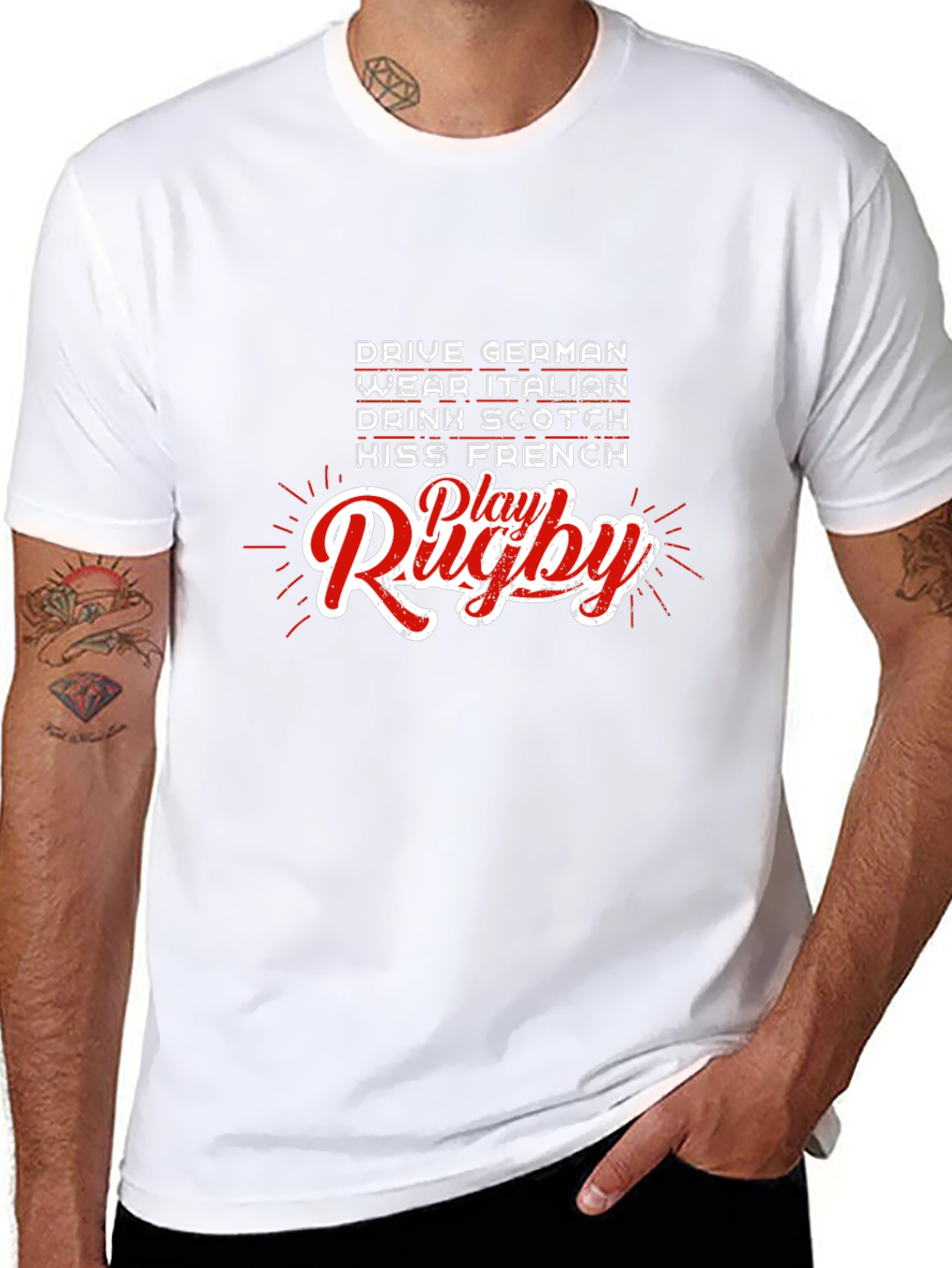 Rugby T-Shirt: Drive German Play Rugby