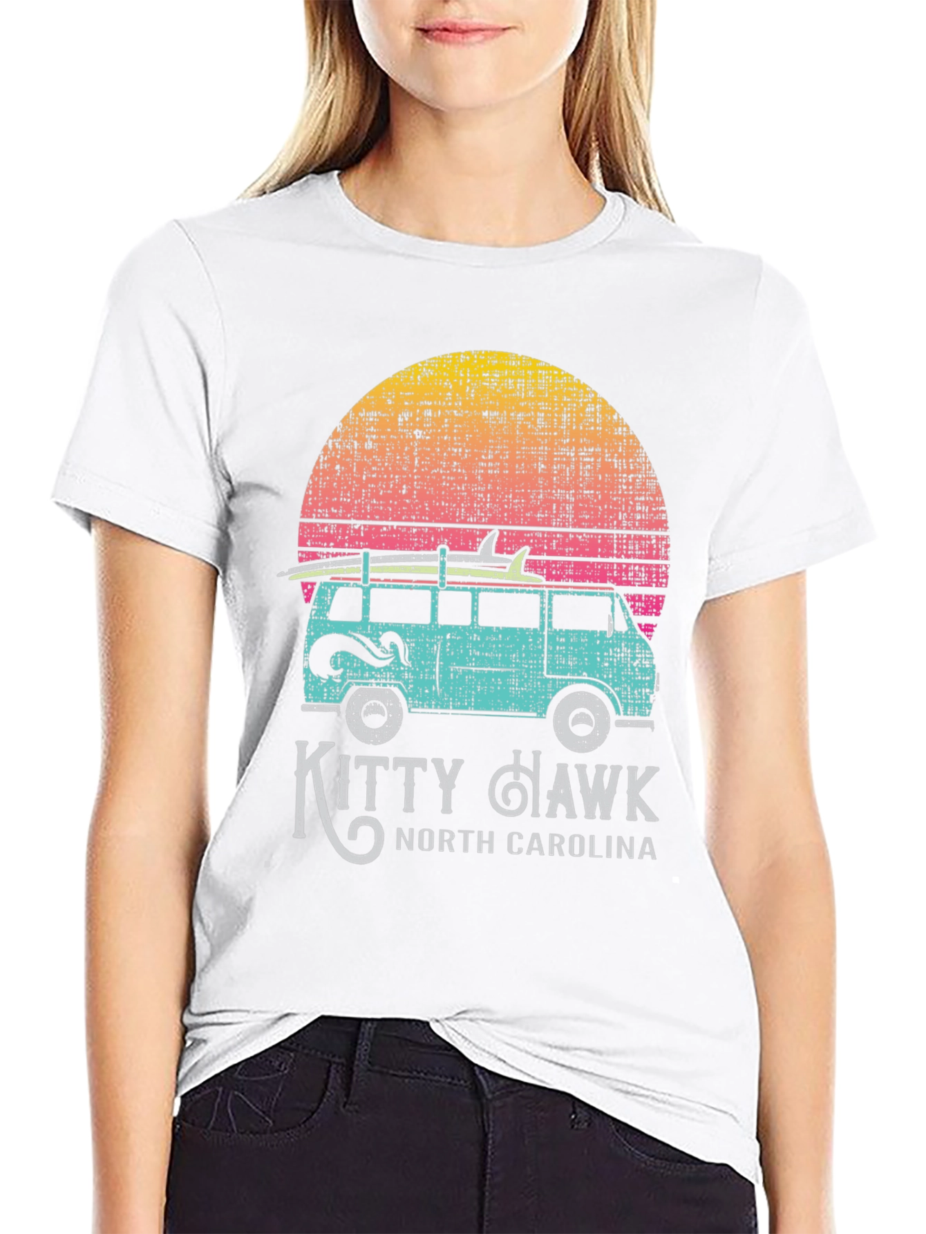 Kitty Hawk North Carolina Surf Van T-Shirt