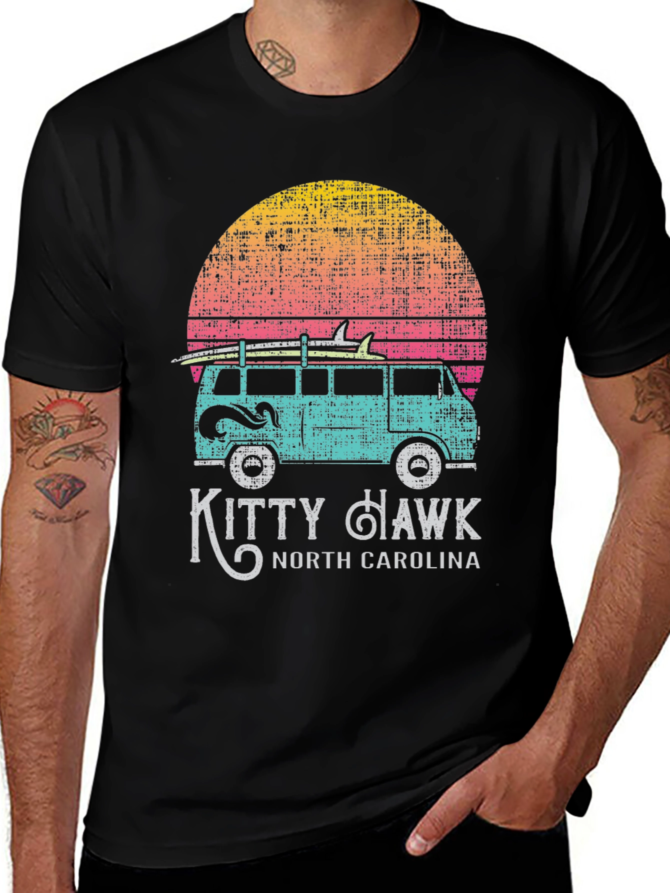 Kitty Hawk North Carolina Surf Van T-Shirt