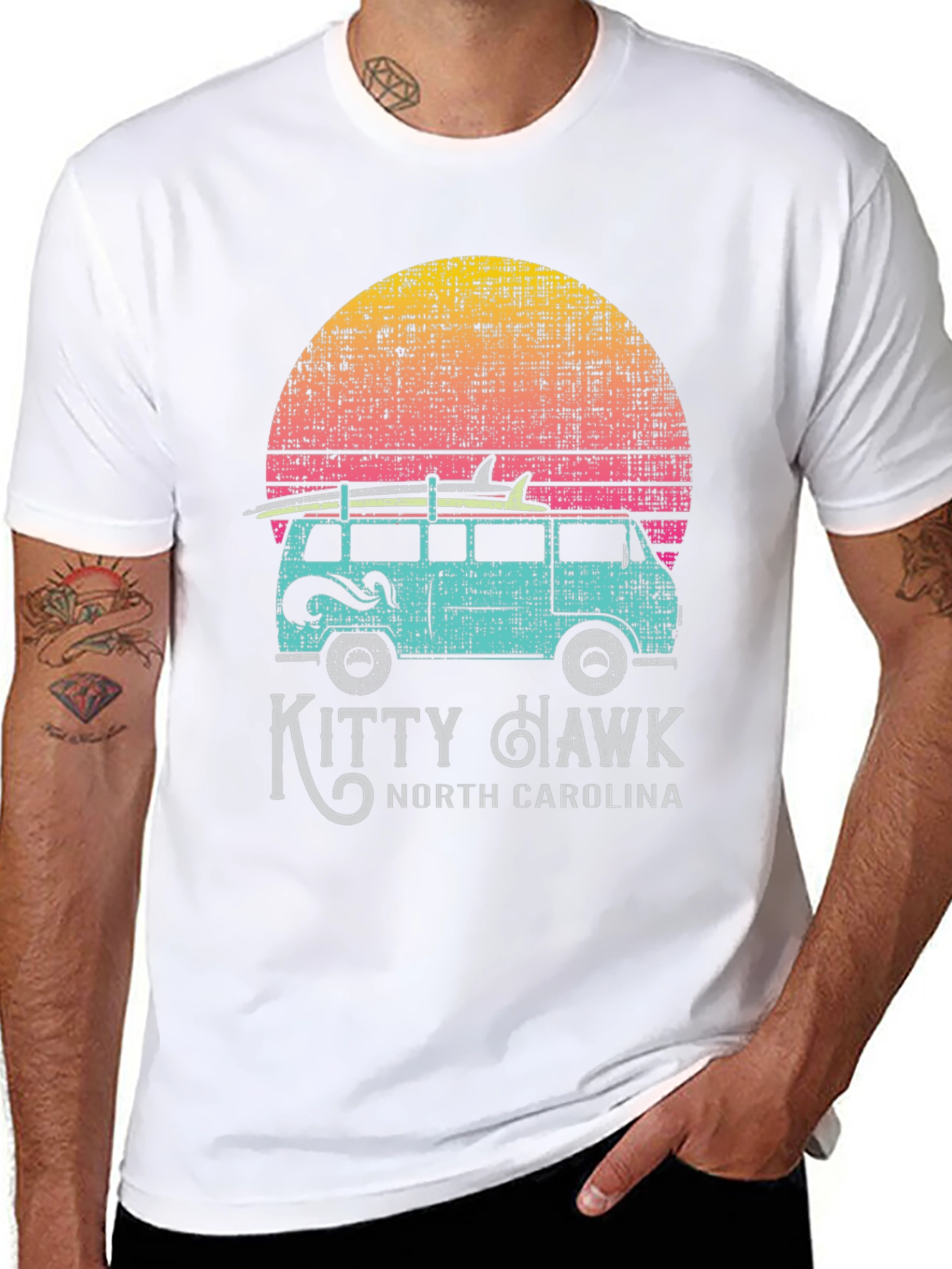 Kitty Hawk North Carolina Surf Van T-Shirt