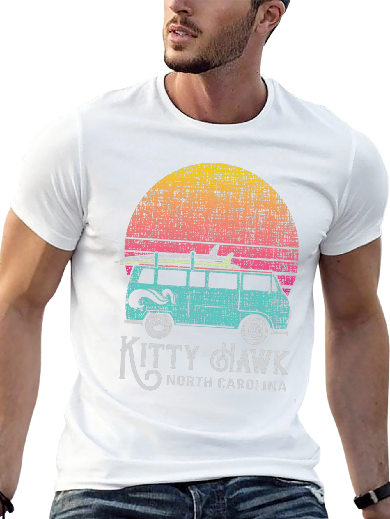 Kitty Hawk North Carolina Surf Van T-Shirt