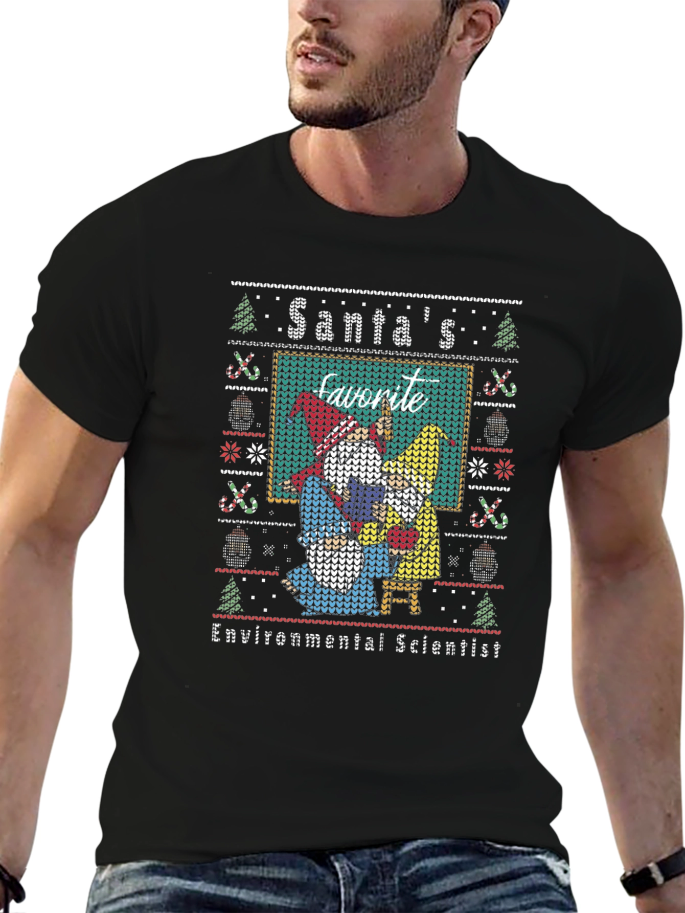 Santas Favorite Environmental Scientist Christmas T-Shirt