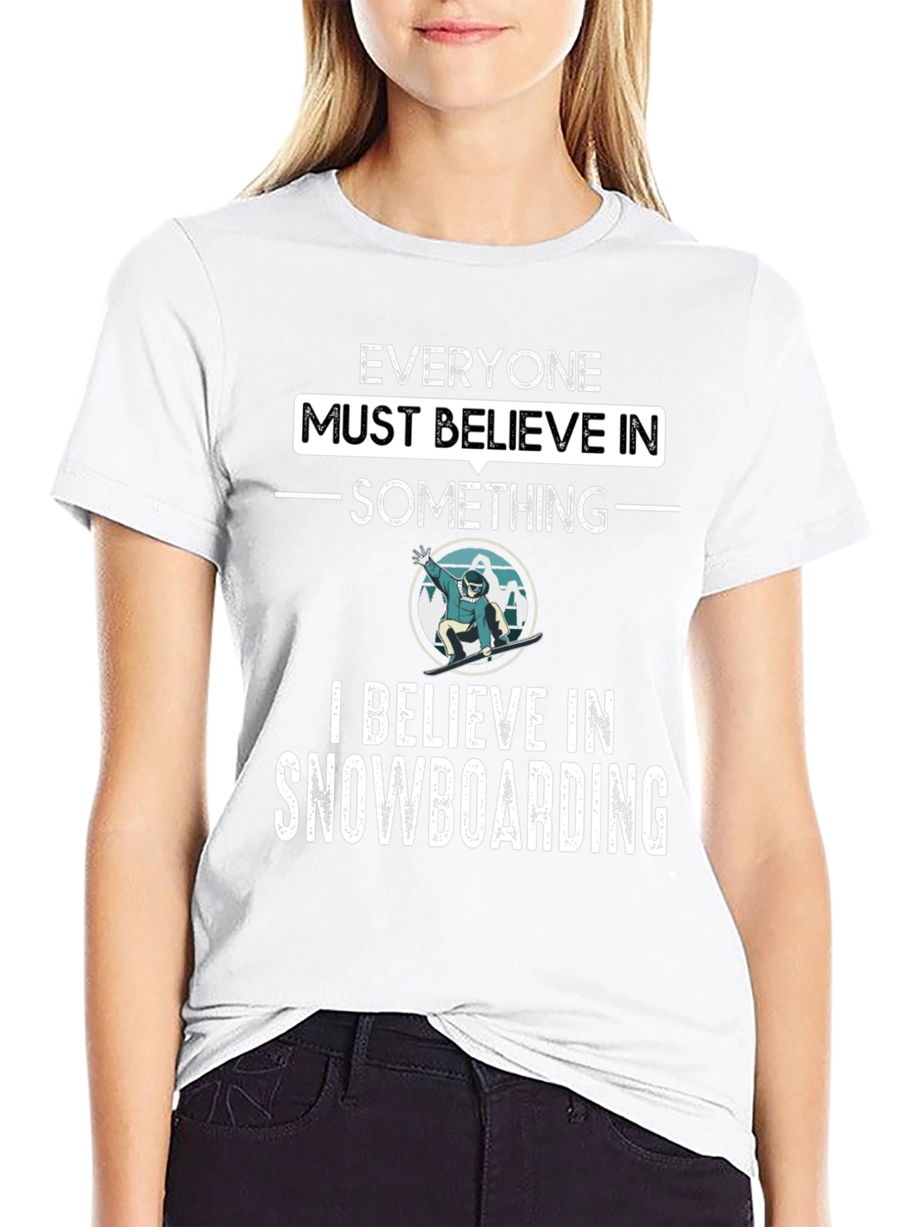 Snowboarding Believer Graphic Tee