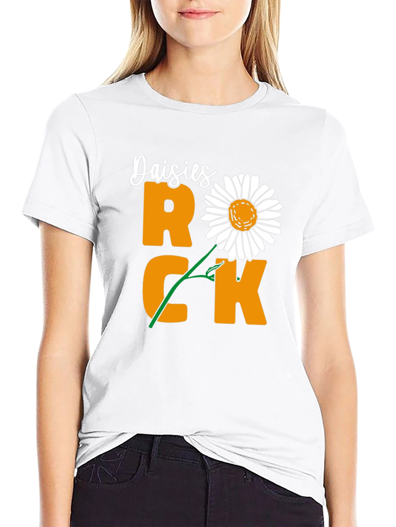Daisies Rock T-Shirt - Unique Floral Graphic Tee