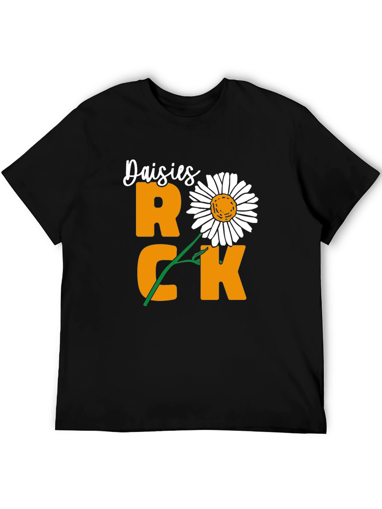 Daisies Rock T-Shirt - Unique Floral Graphic Tee