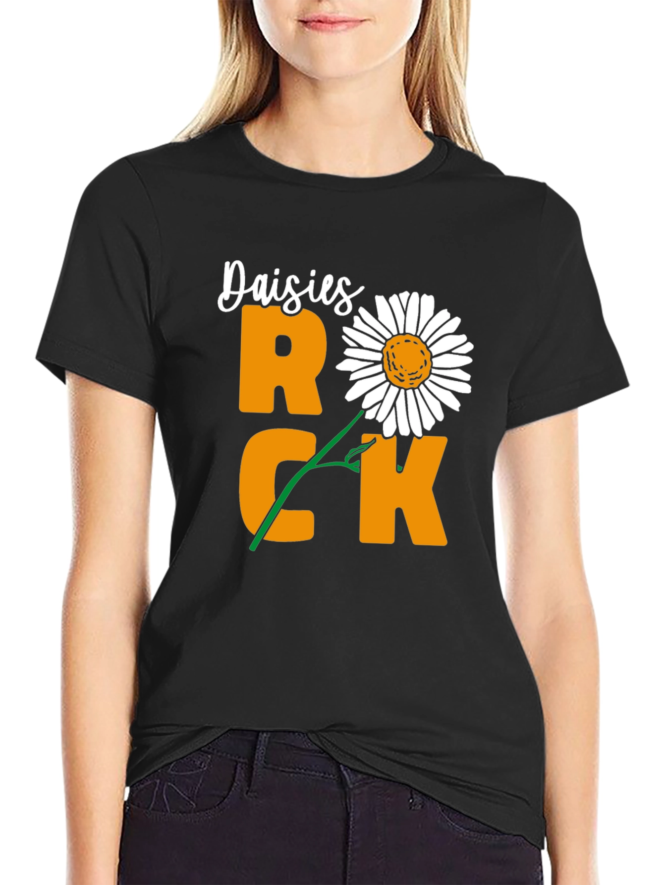 Daisies Rock T-Shirt - Unique Floral Graphic Tee