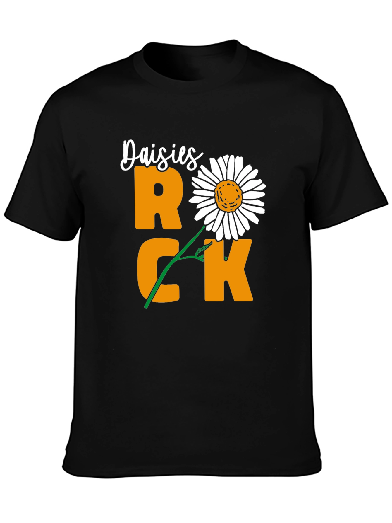 Daisies Rock T-Shirt - Unique Floral Graphic Tee