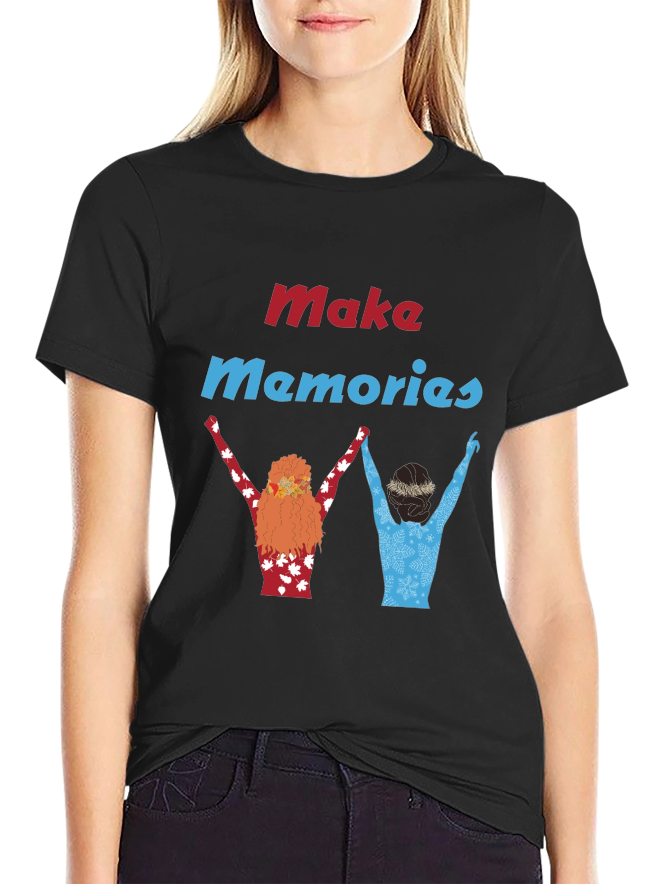 Make Memories Black Graphic T-Shirt