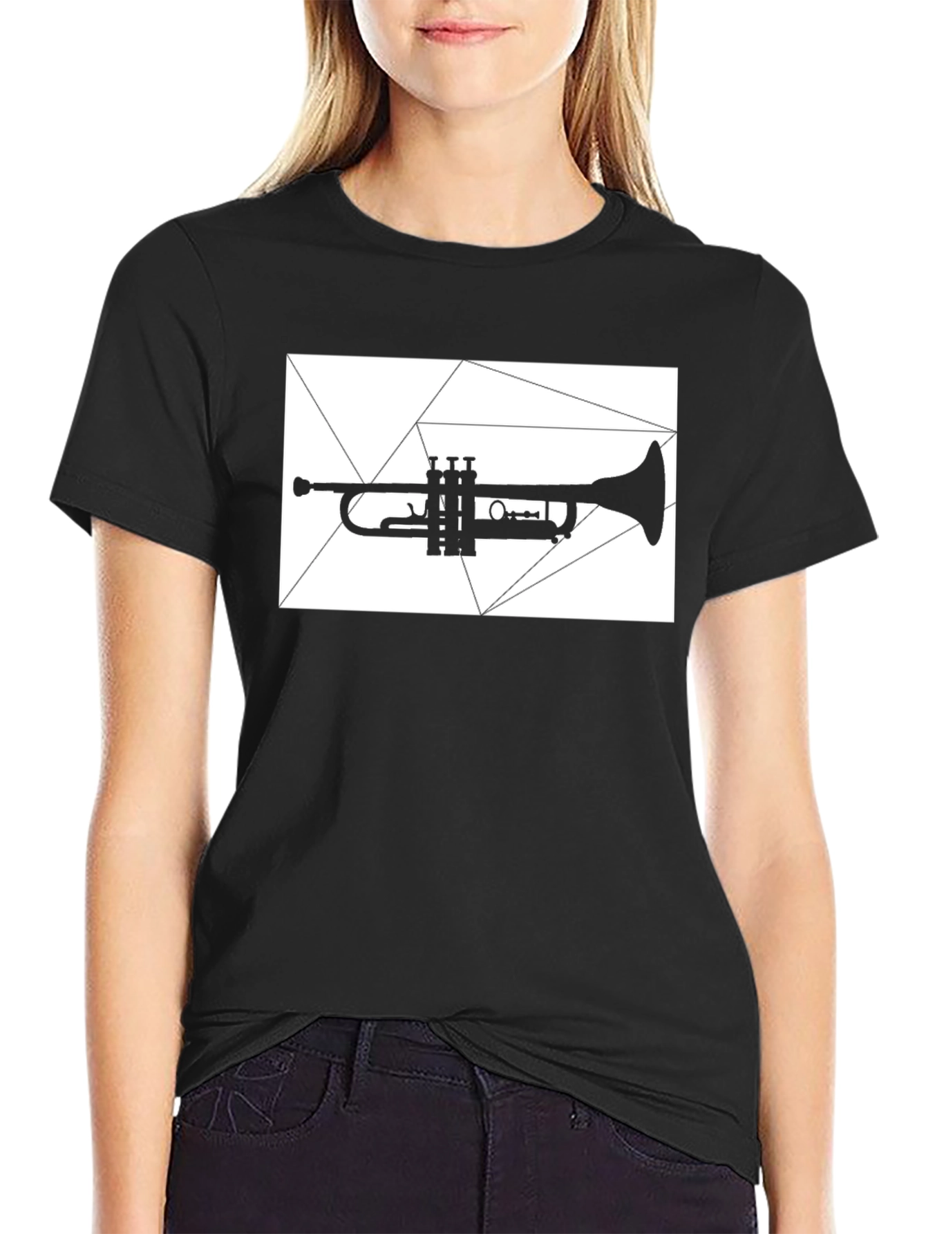 Trumpet Graphic Tee - Cool Black Shirt