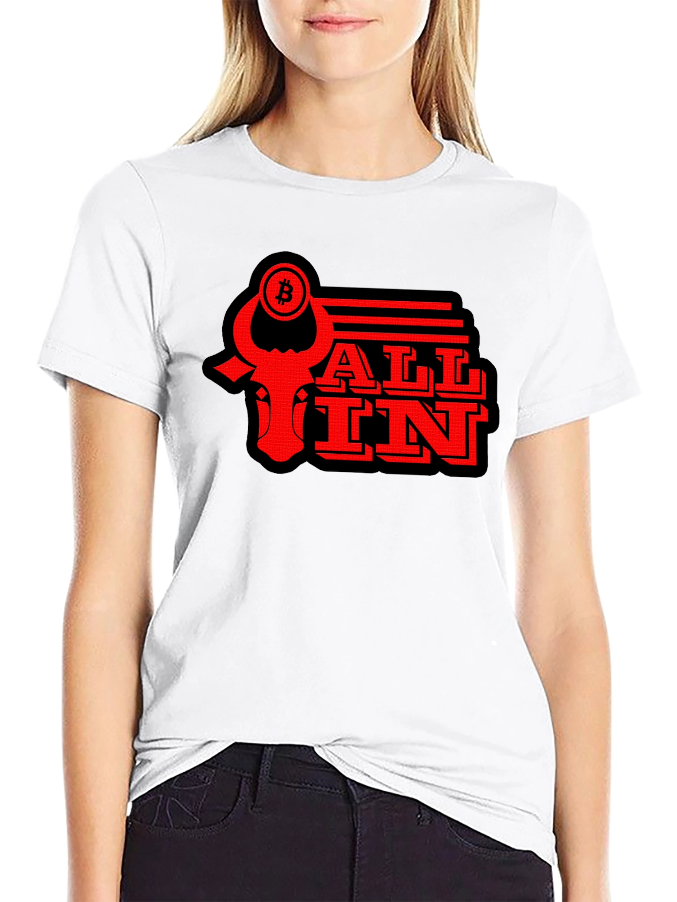 Bitcoin All In T-Shirt - Black Graphic Tee