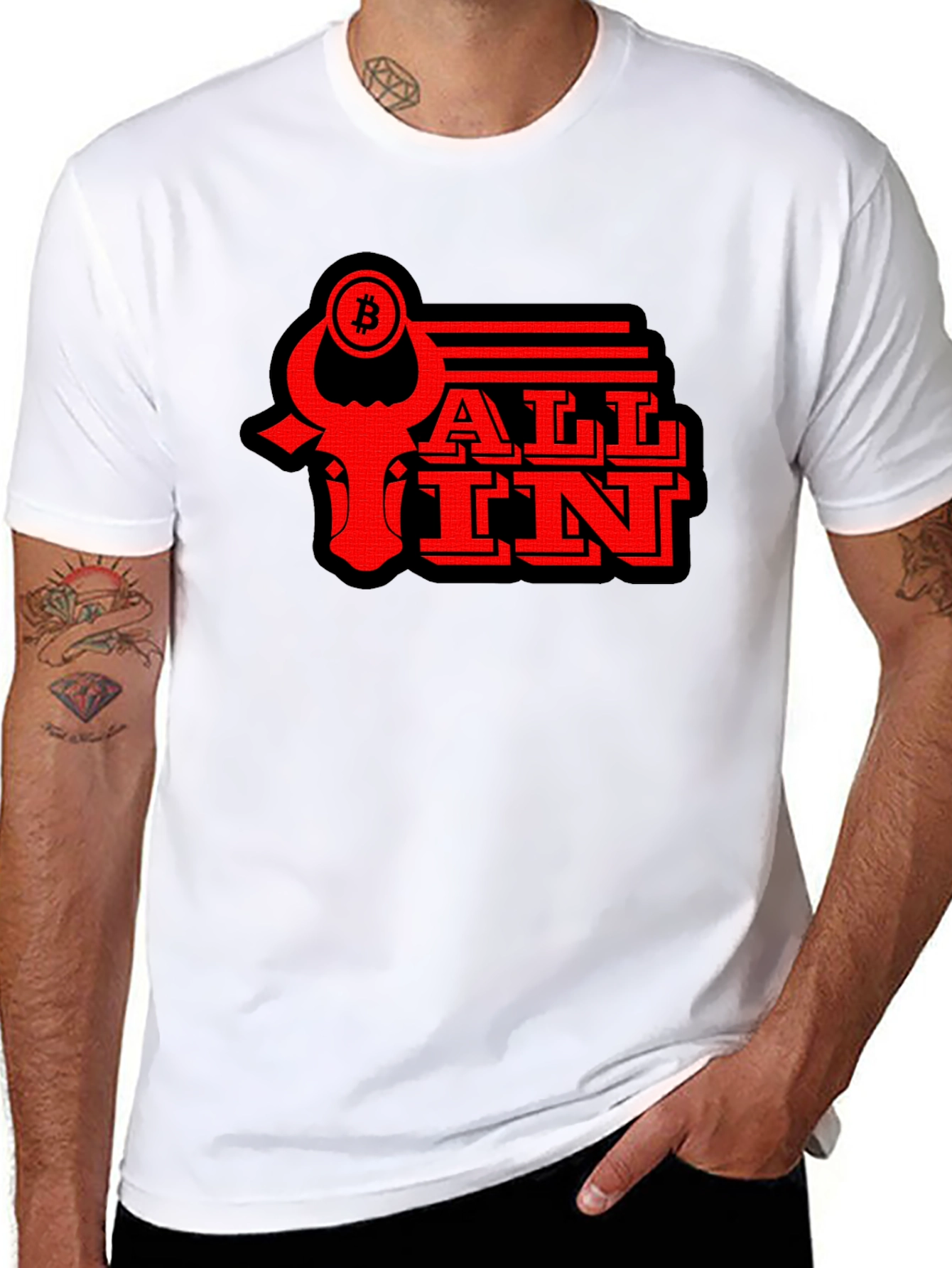 Bitcoin All In T-Shirt - Black Graphic Tee