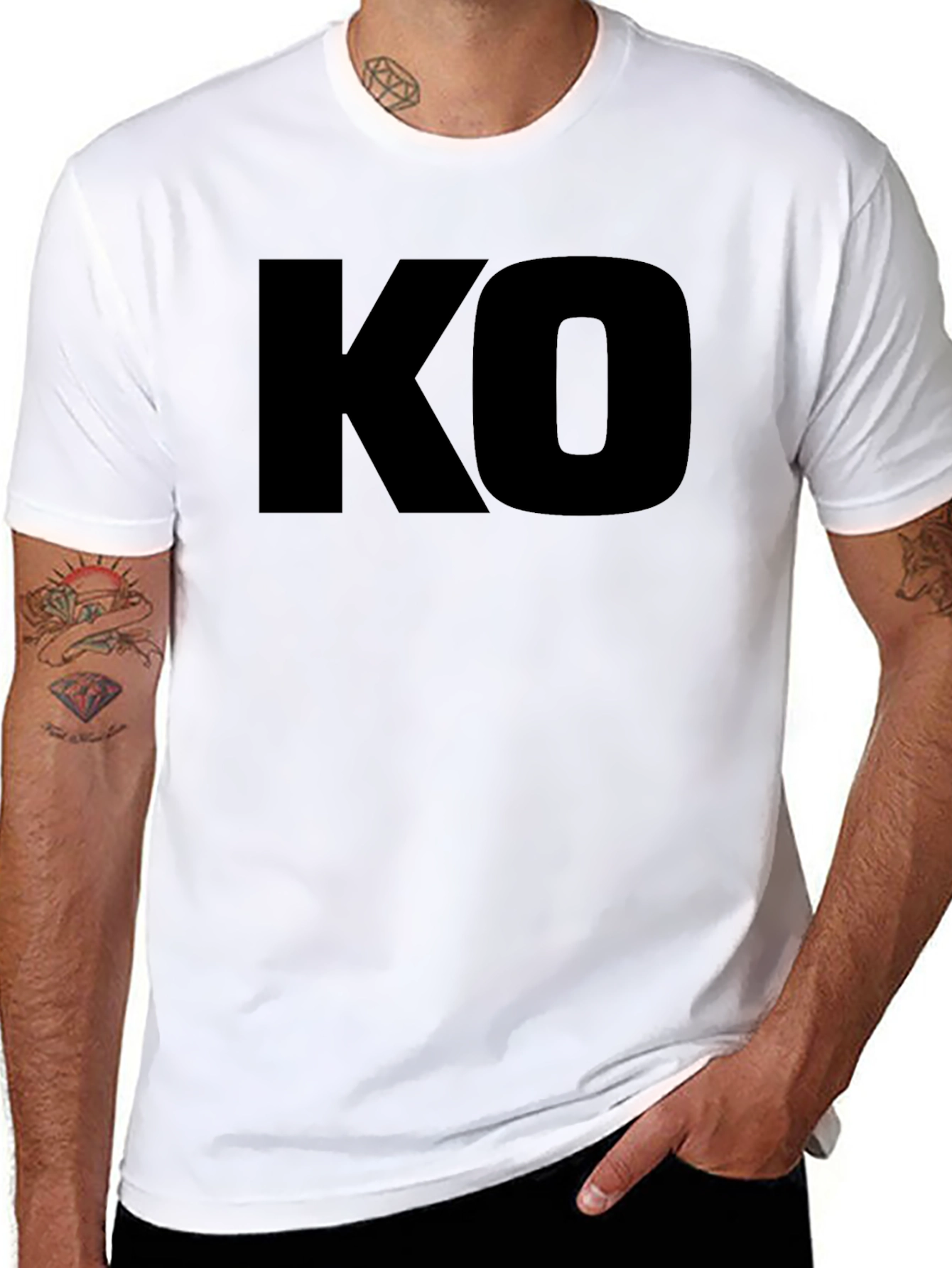 KO Graphic Black T-Shirt - Stylish & Bold