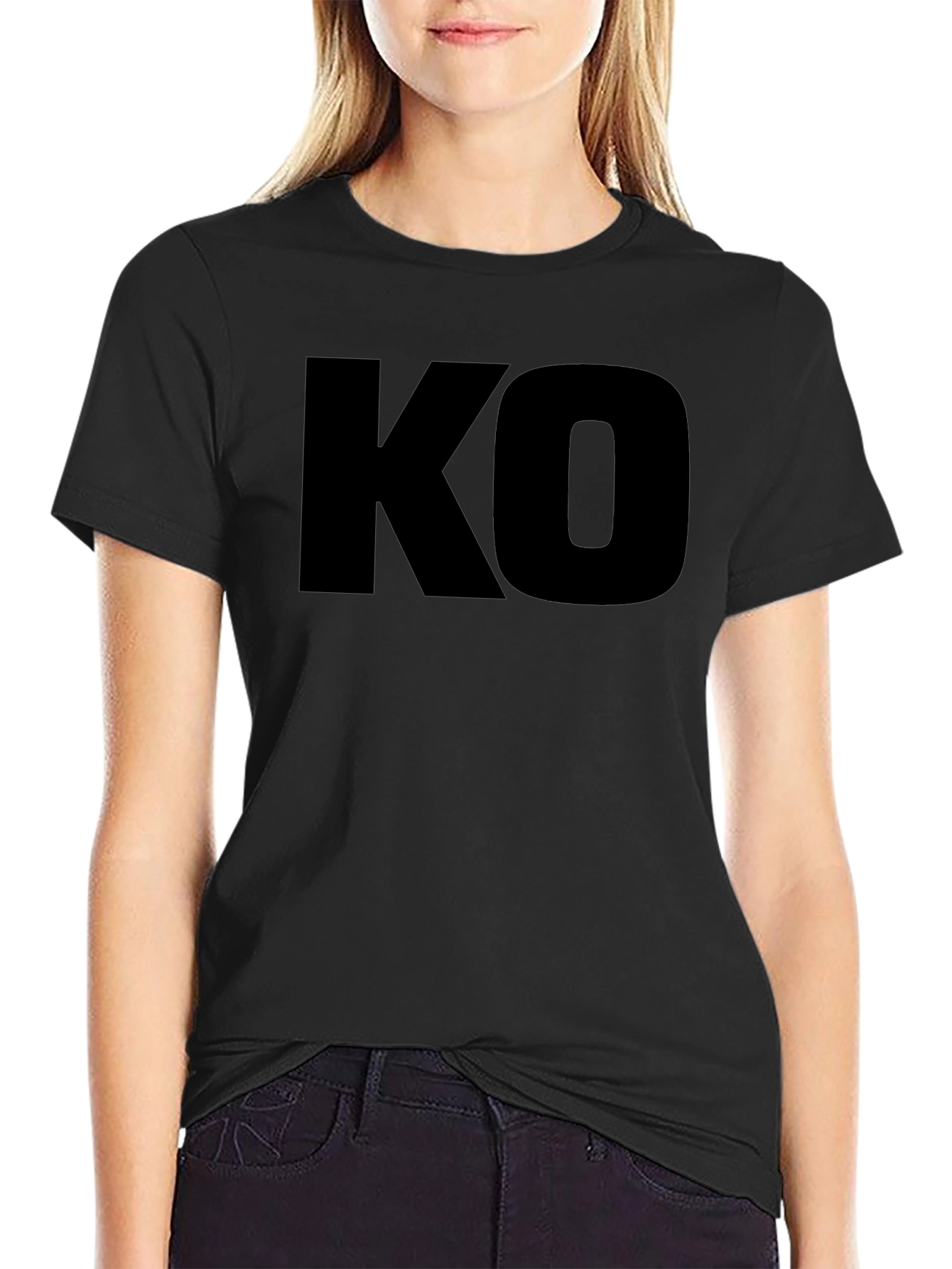 KO Graphic Black T-Shirt - Stylish & Bold