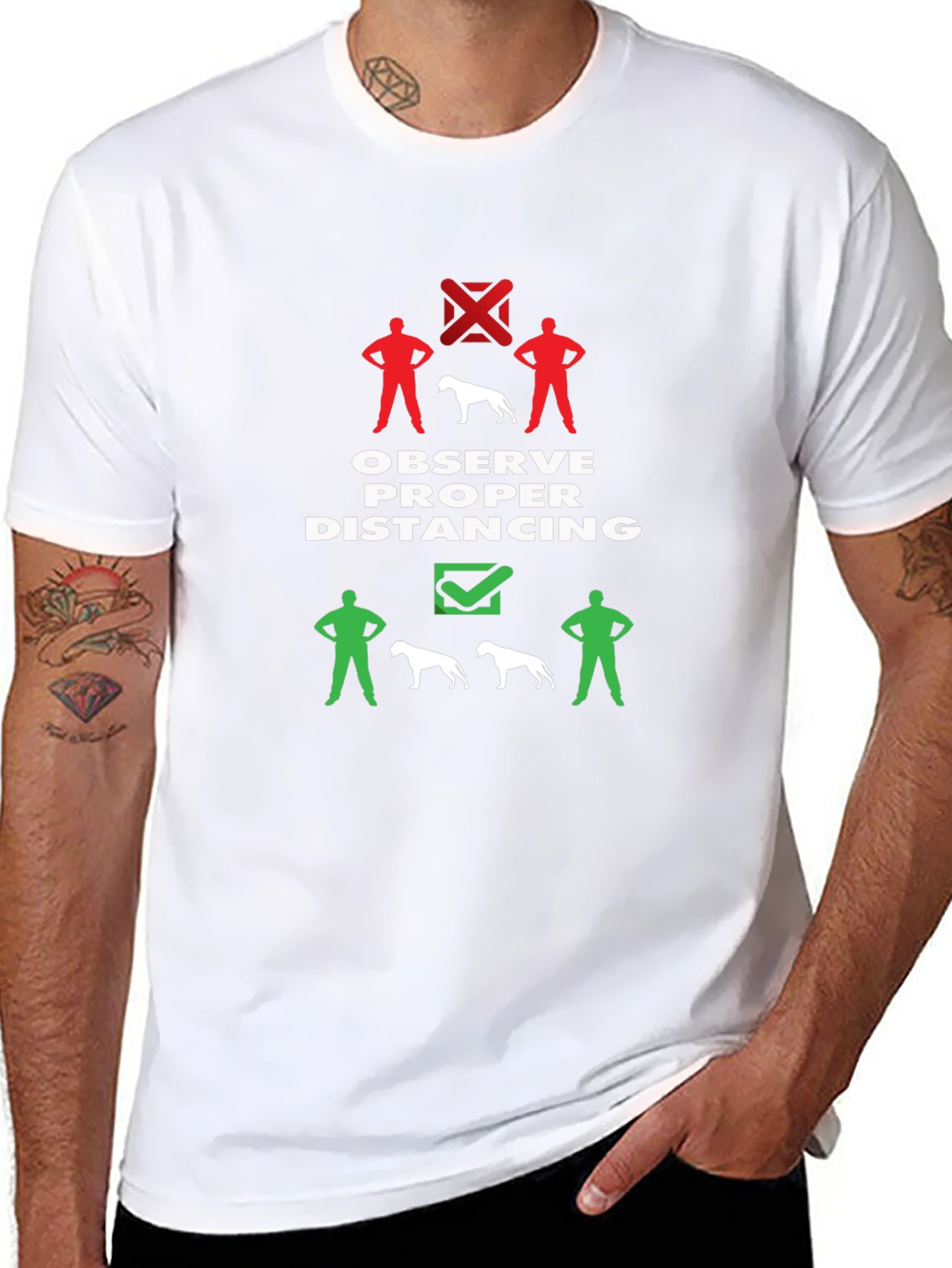 Social Distancing Dog T-Shirt