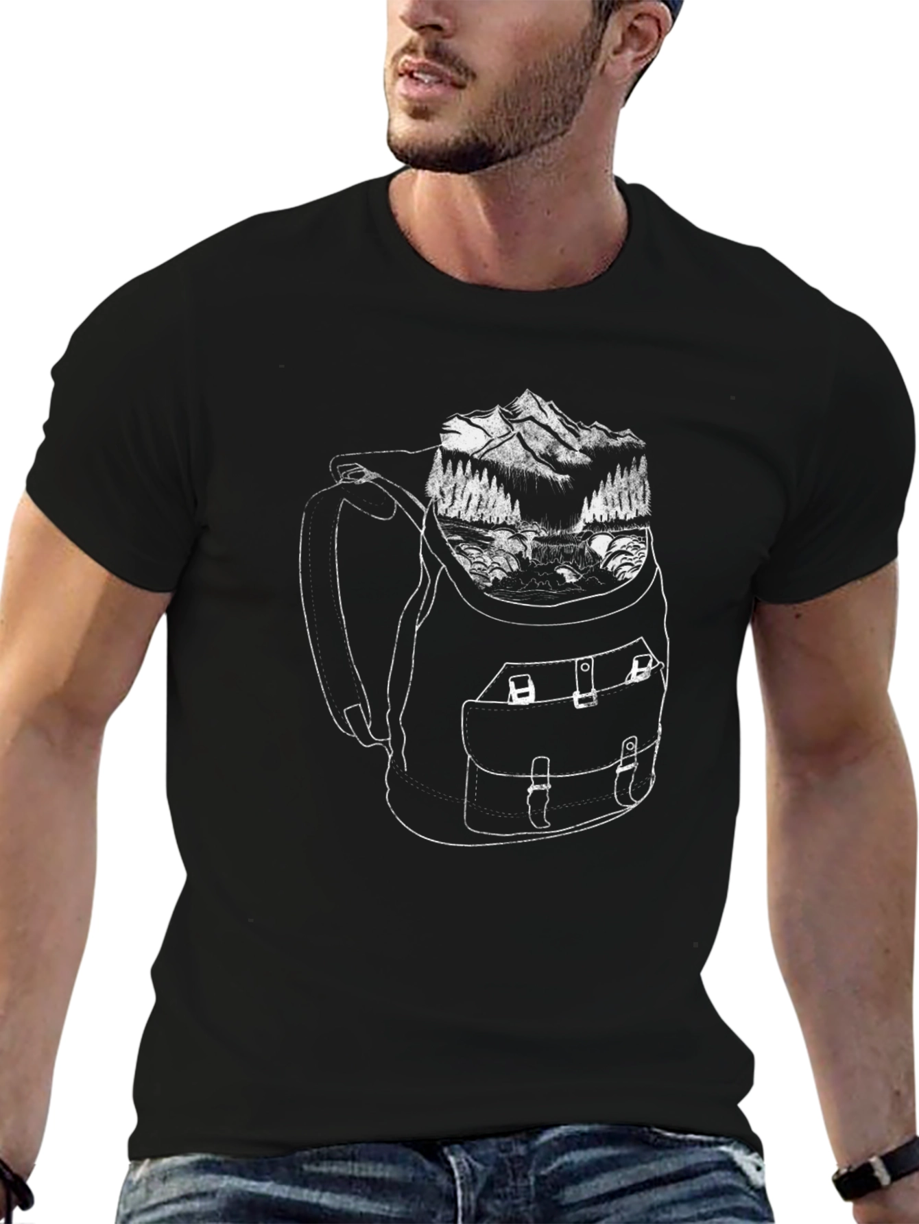Backpack Graphic T-Shirt - Adventure Ready