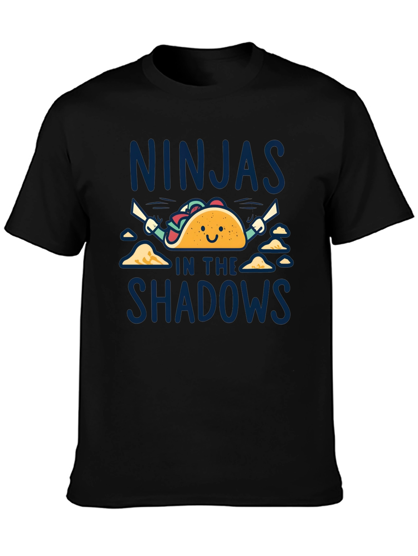 Taco Ninja Graphic Tee - Black Cotton T-Shirt