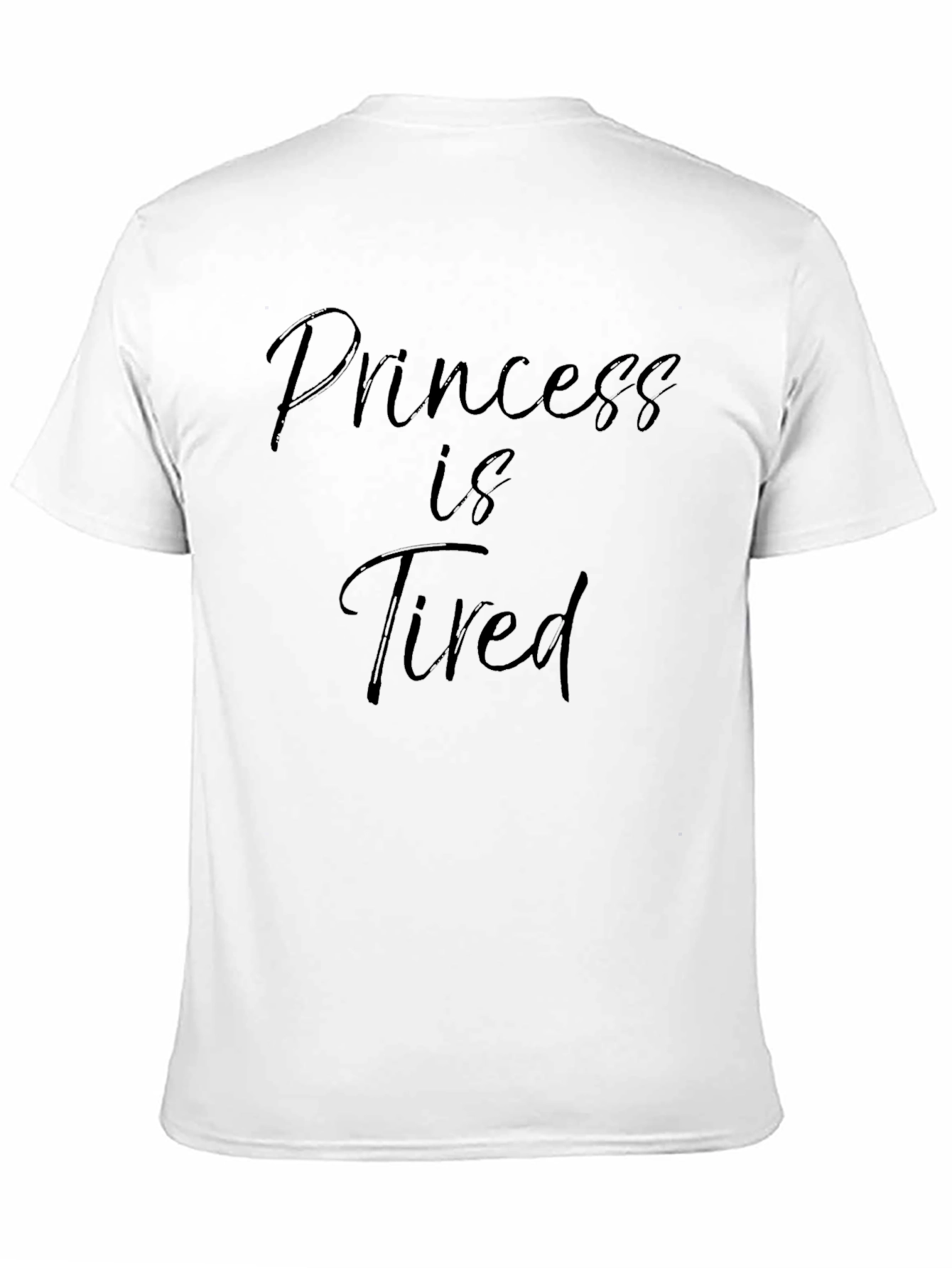 Princess is Tired - Black T-Shirt