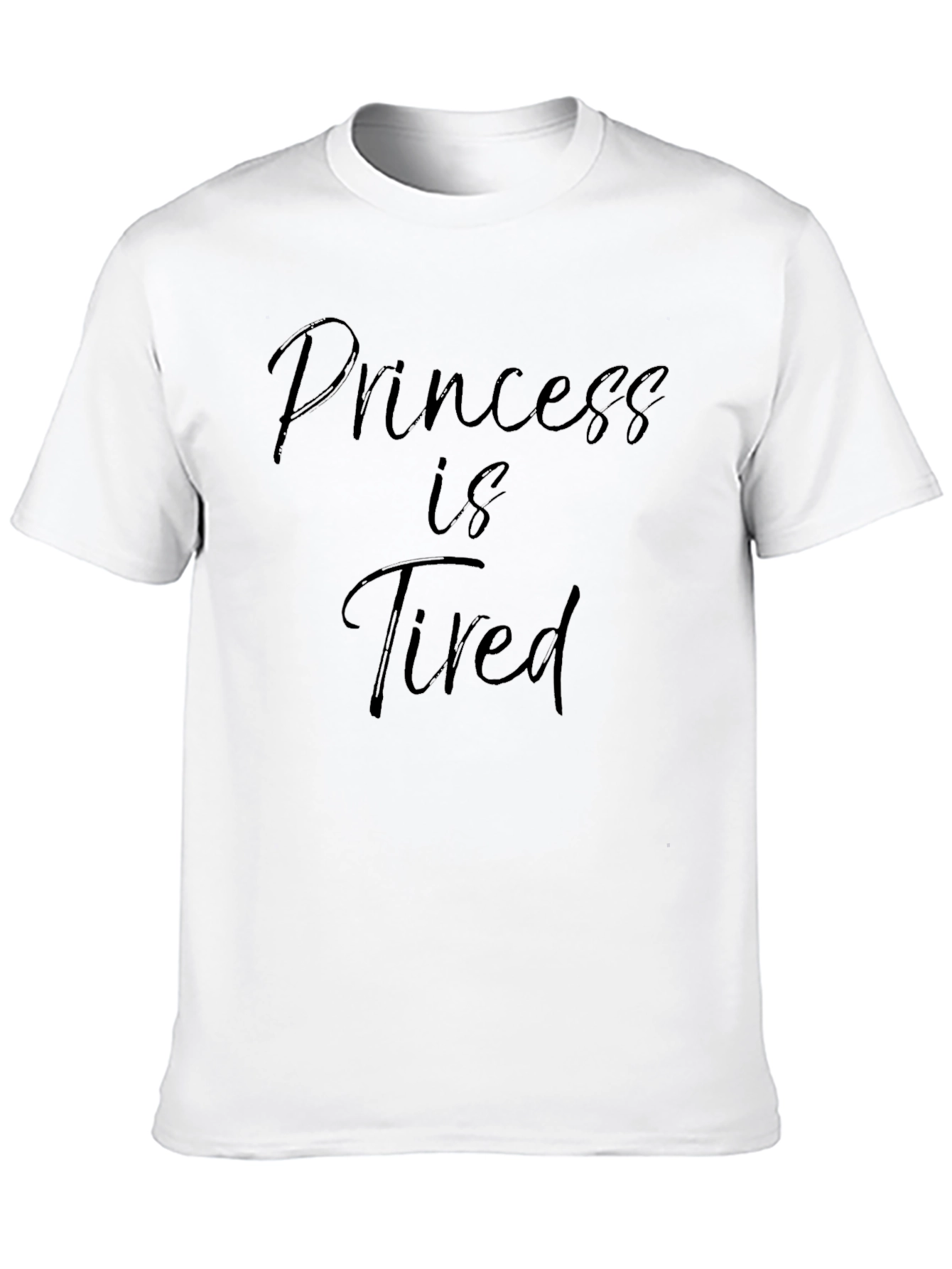 Princess is Tired - Black T-Shirt