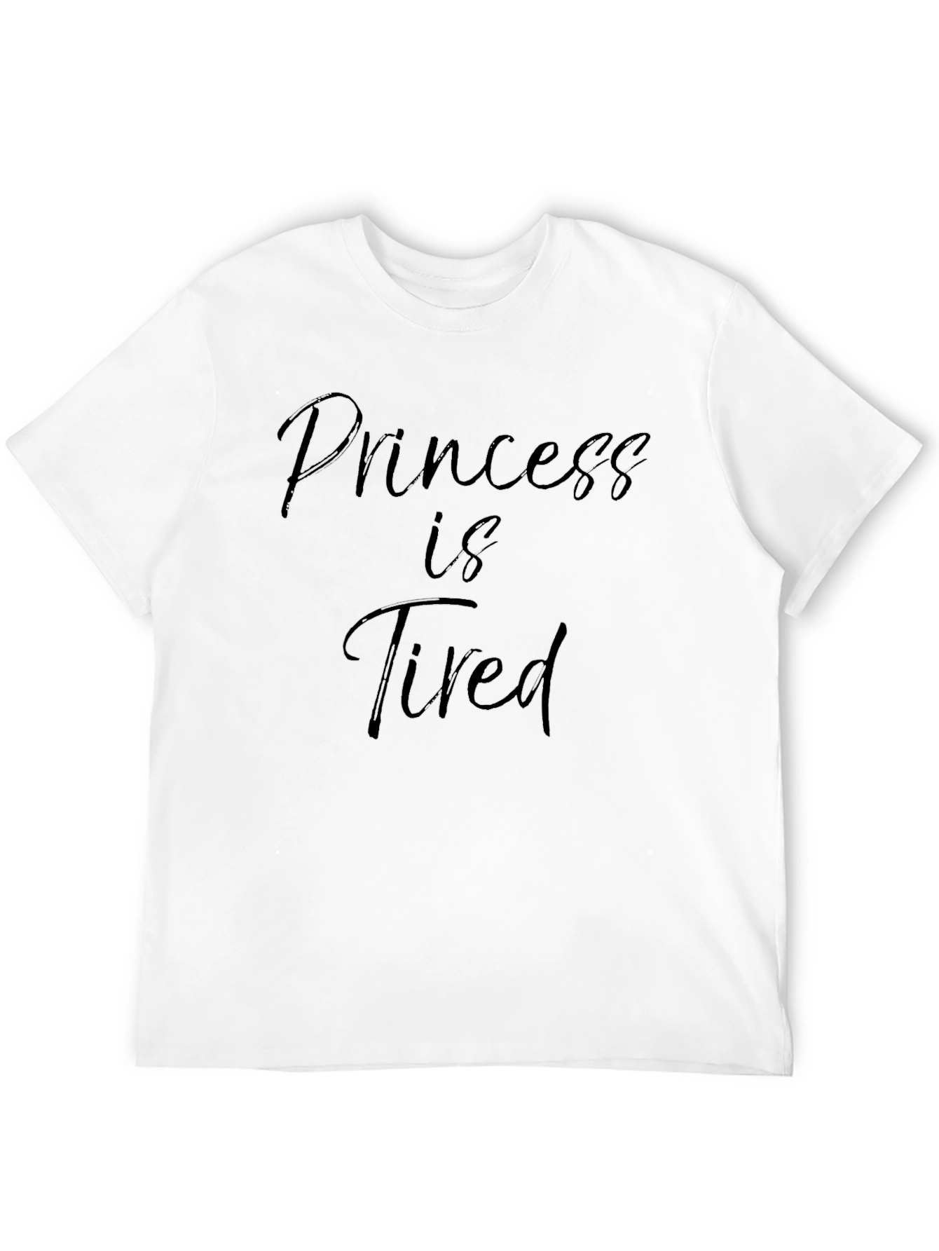 Princess is Tired - Black T-Shirt