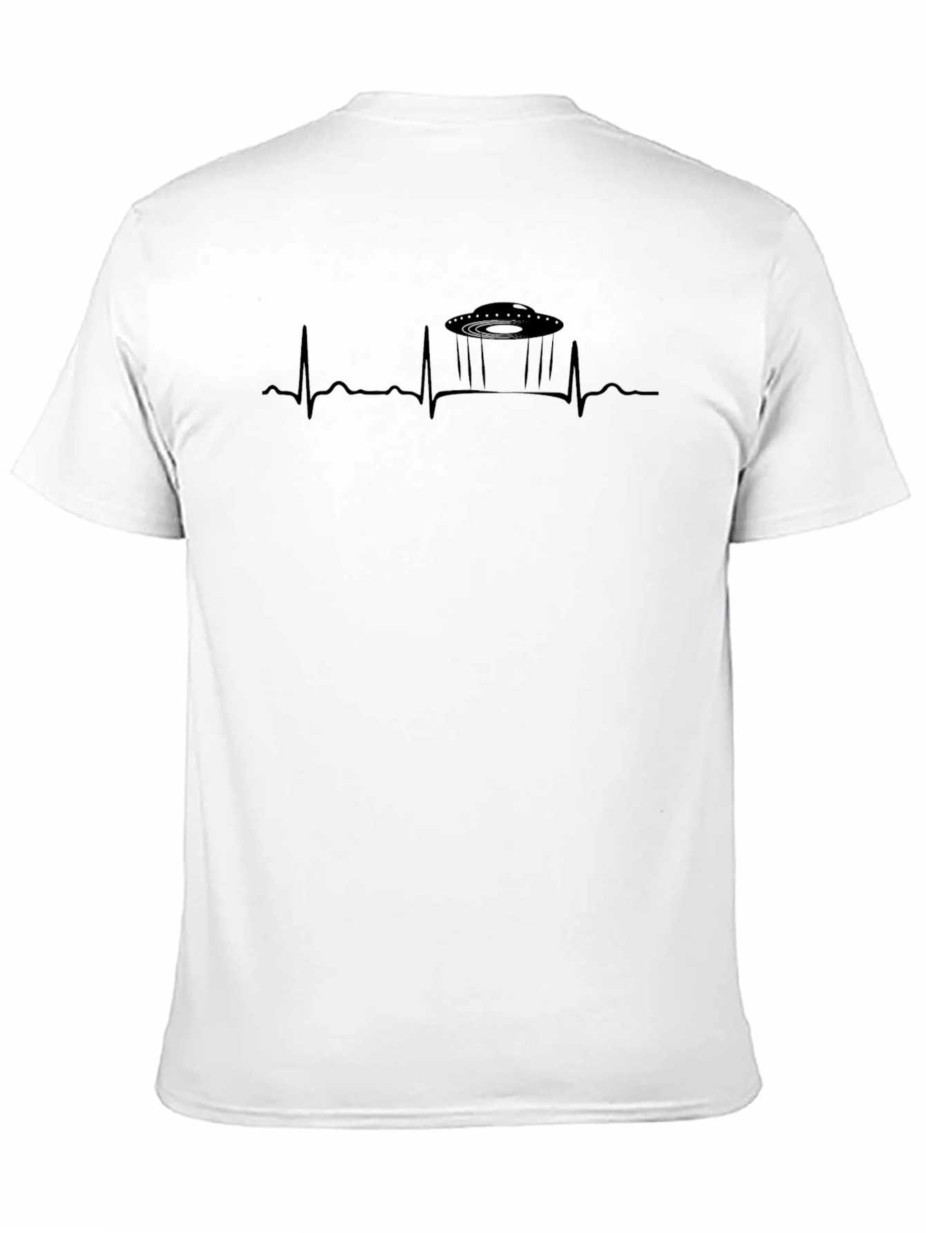 UFO Heartbeat Graphic T-Shirt - Black