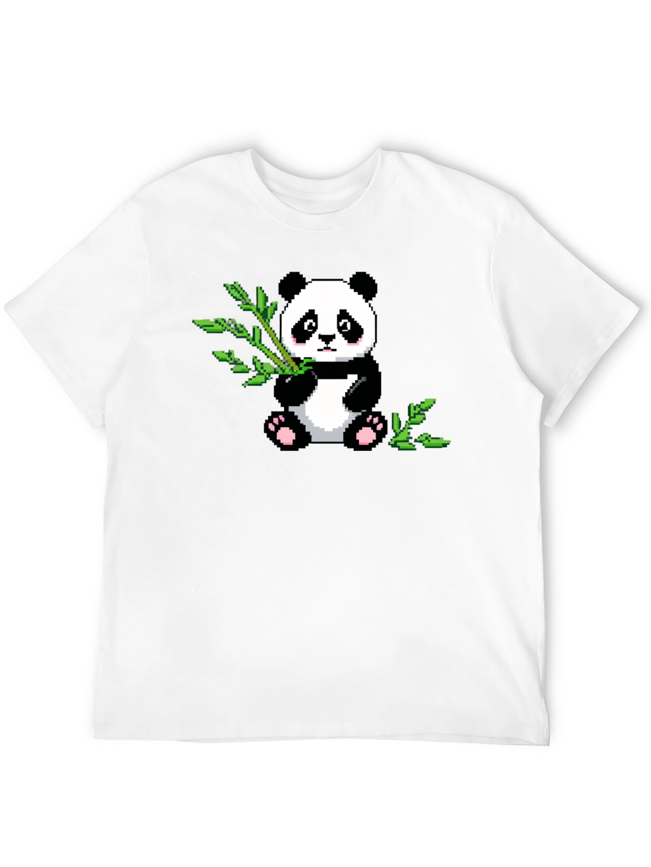 Pixel Panda T-Shirt - Cute Black Tee