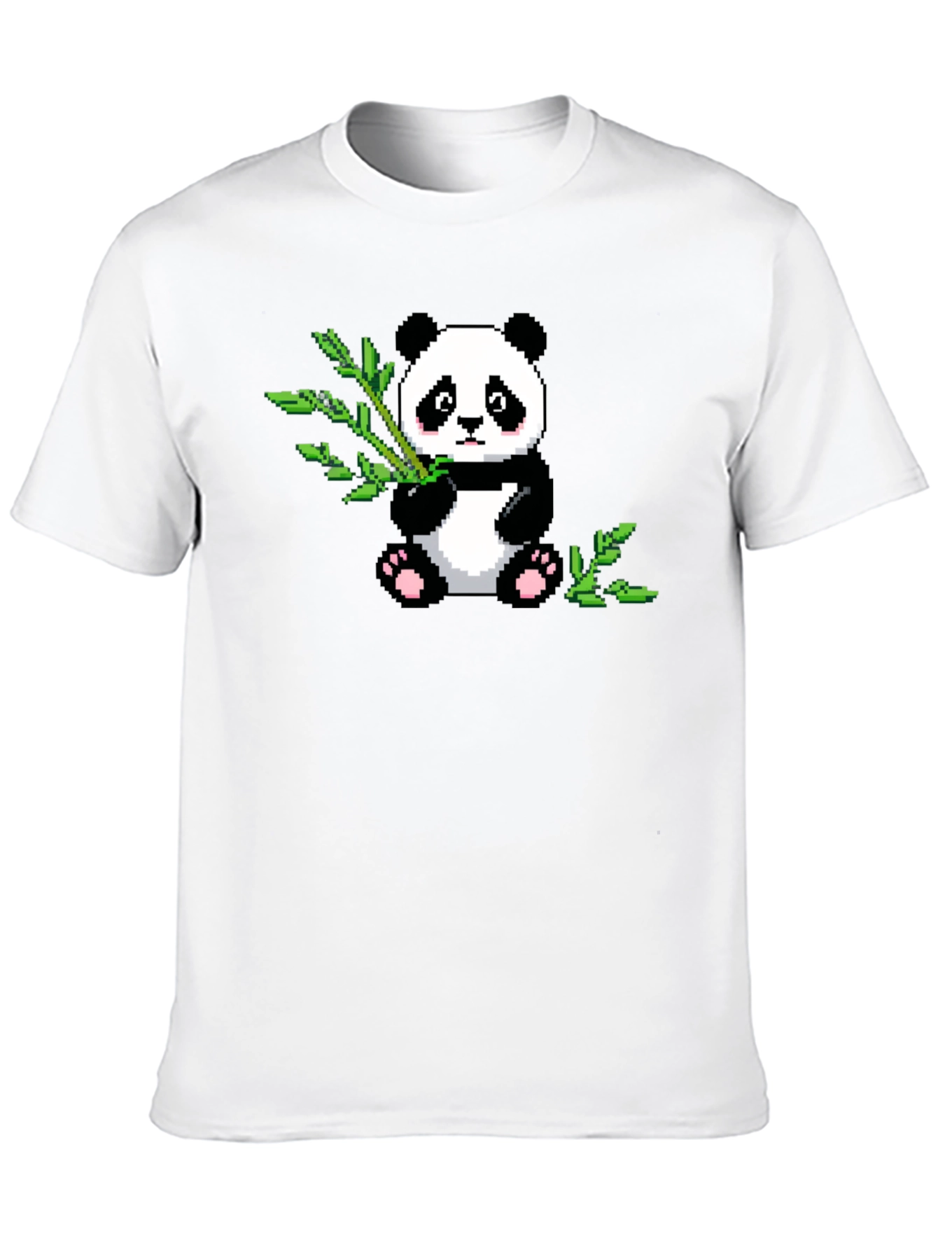 Pixel Panda T-Shirt - Cute Black Tee