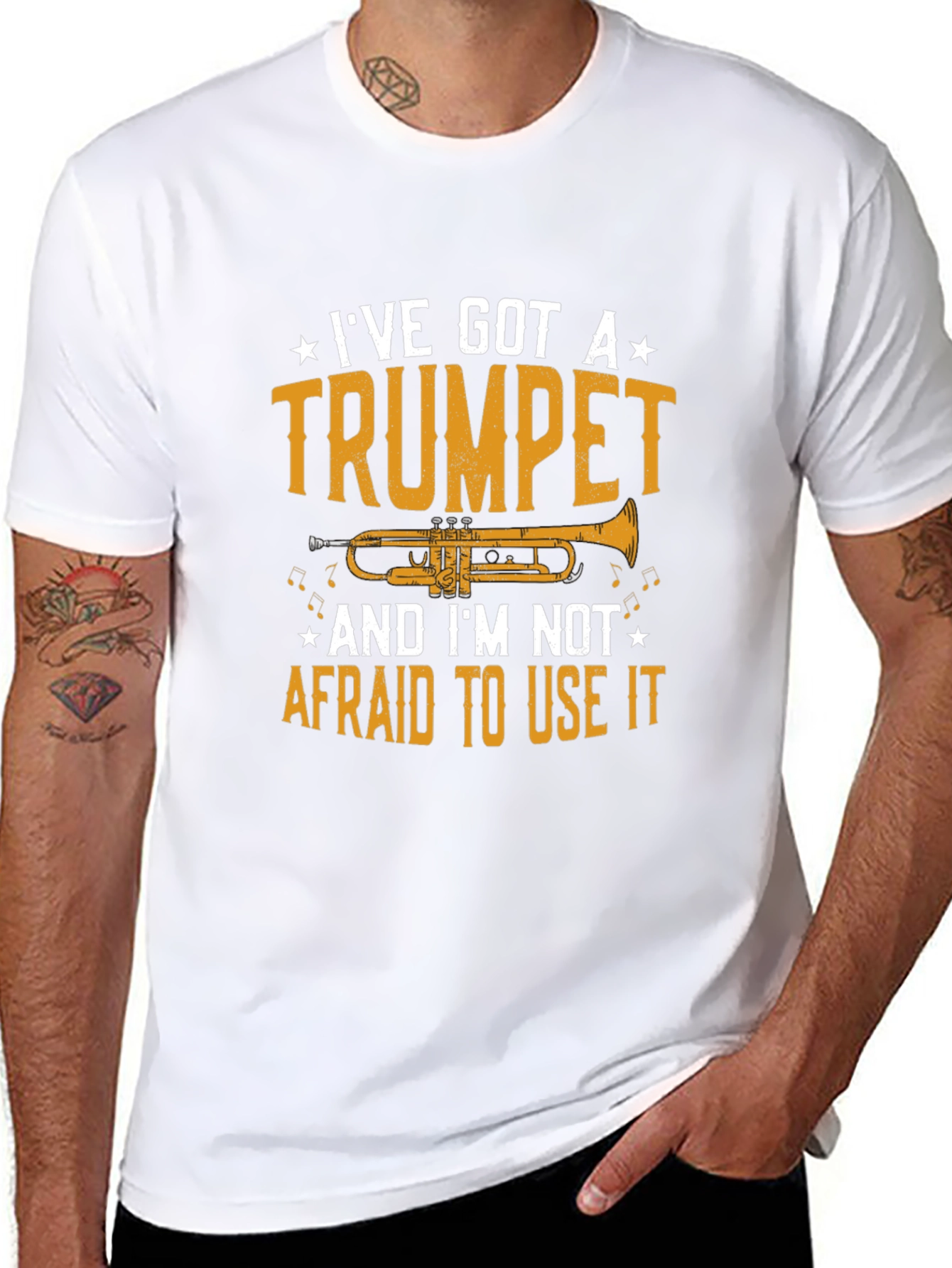 Trumpet Player Graphic T-Shirt - Music Lover Tee