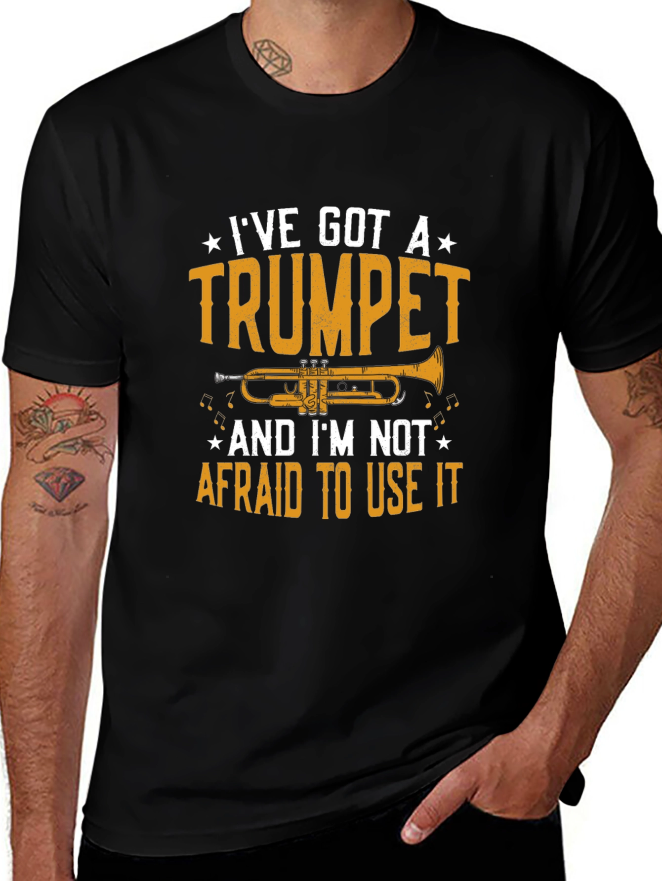 Trumpet Player Graphic T-Shirt - Music Lover Tee