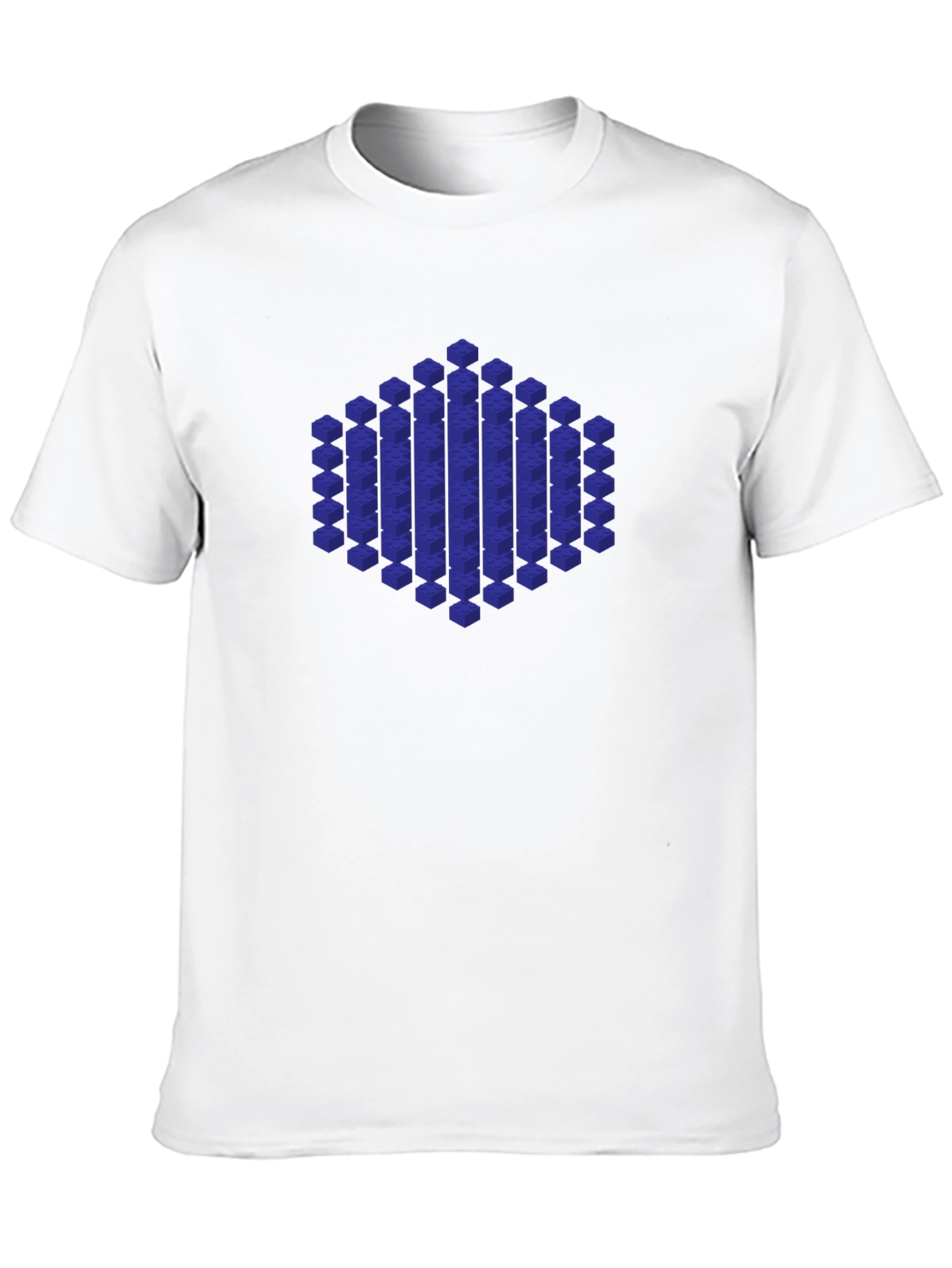 Geometric Cube Design Black T-Shirt