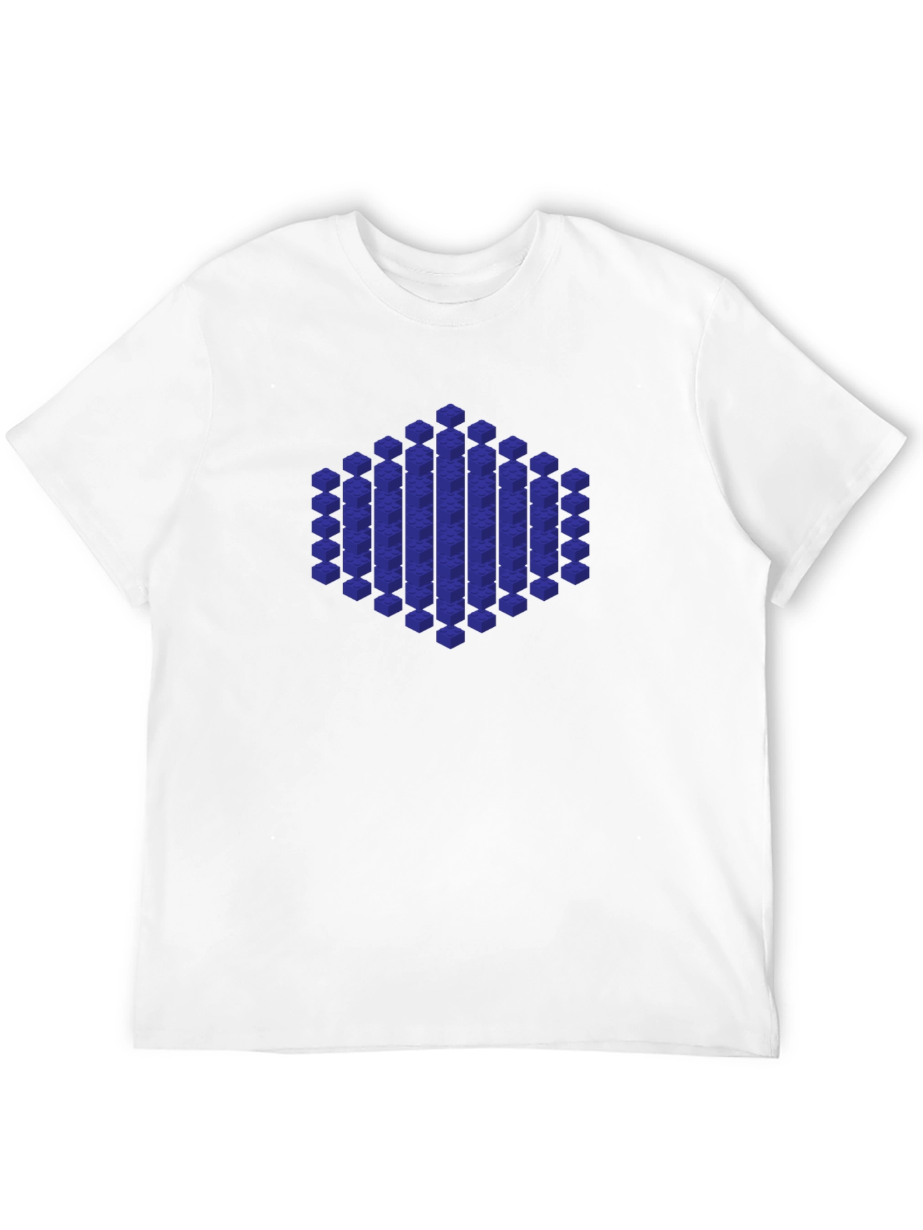 Geometric Cube Design Black T-Shirt