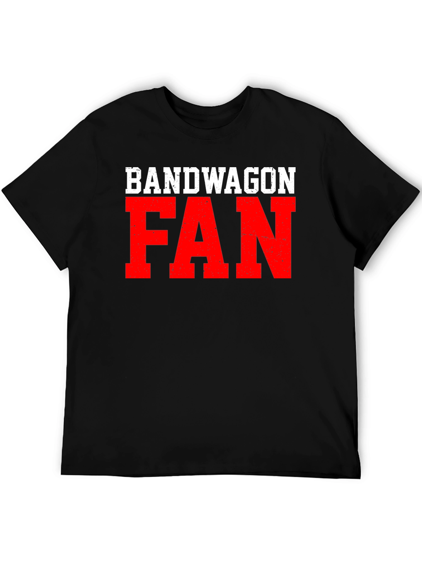 Bandwagon Fan Graphic T-Shirt - Black Crew Neck Tee