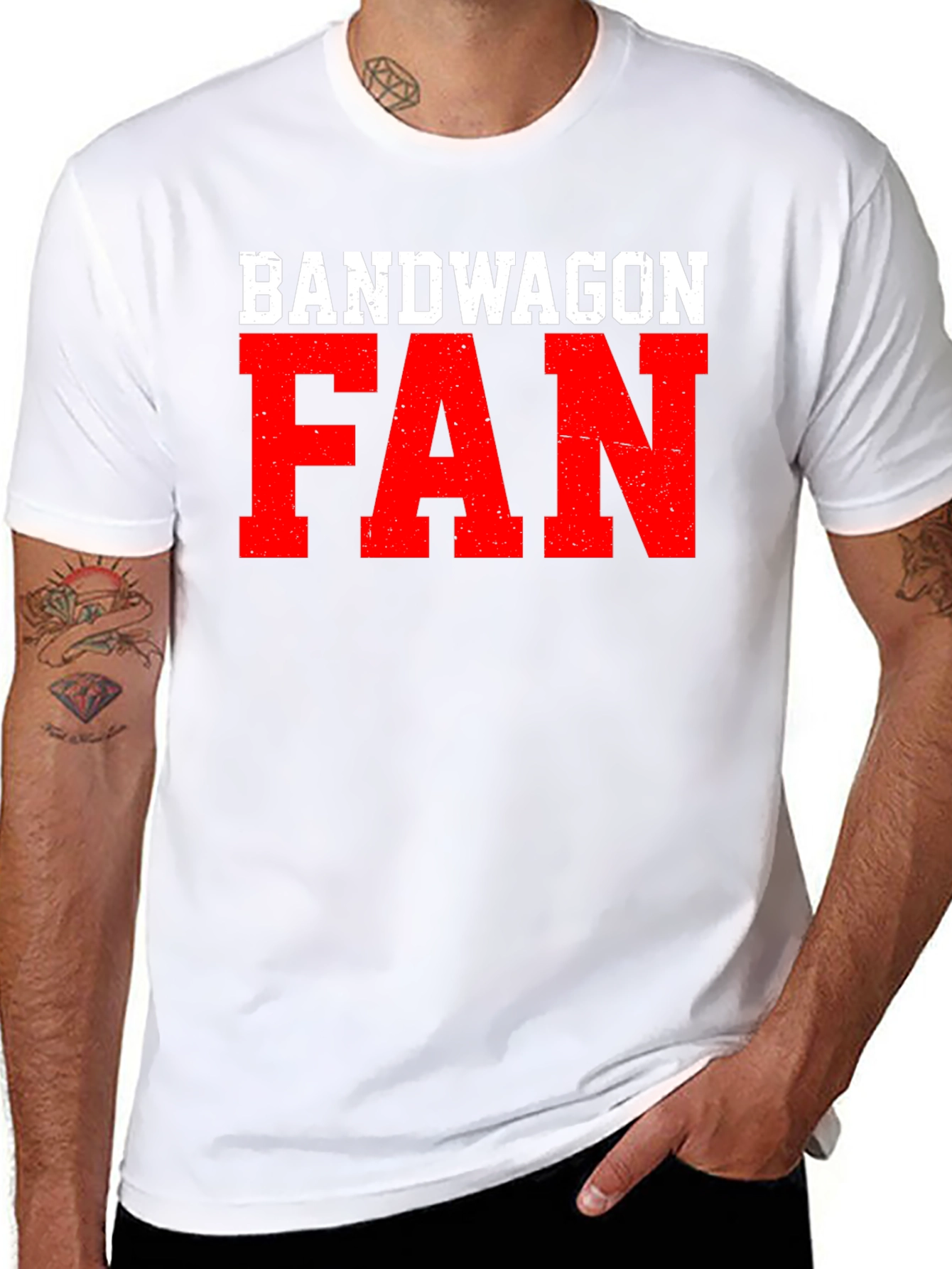 Bandwagon Fan Graphic T-Shirt - Black Crew Neck Tee