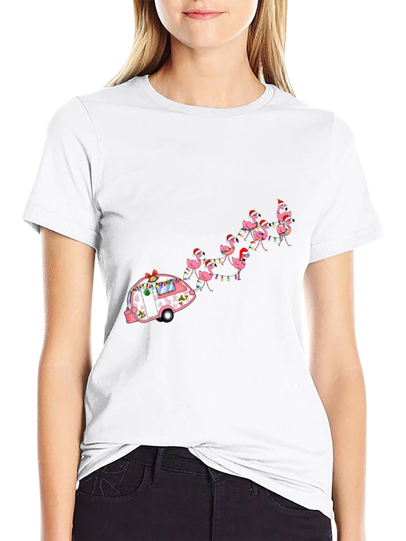 Holiday Flamingo Camper T-Shirt