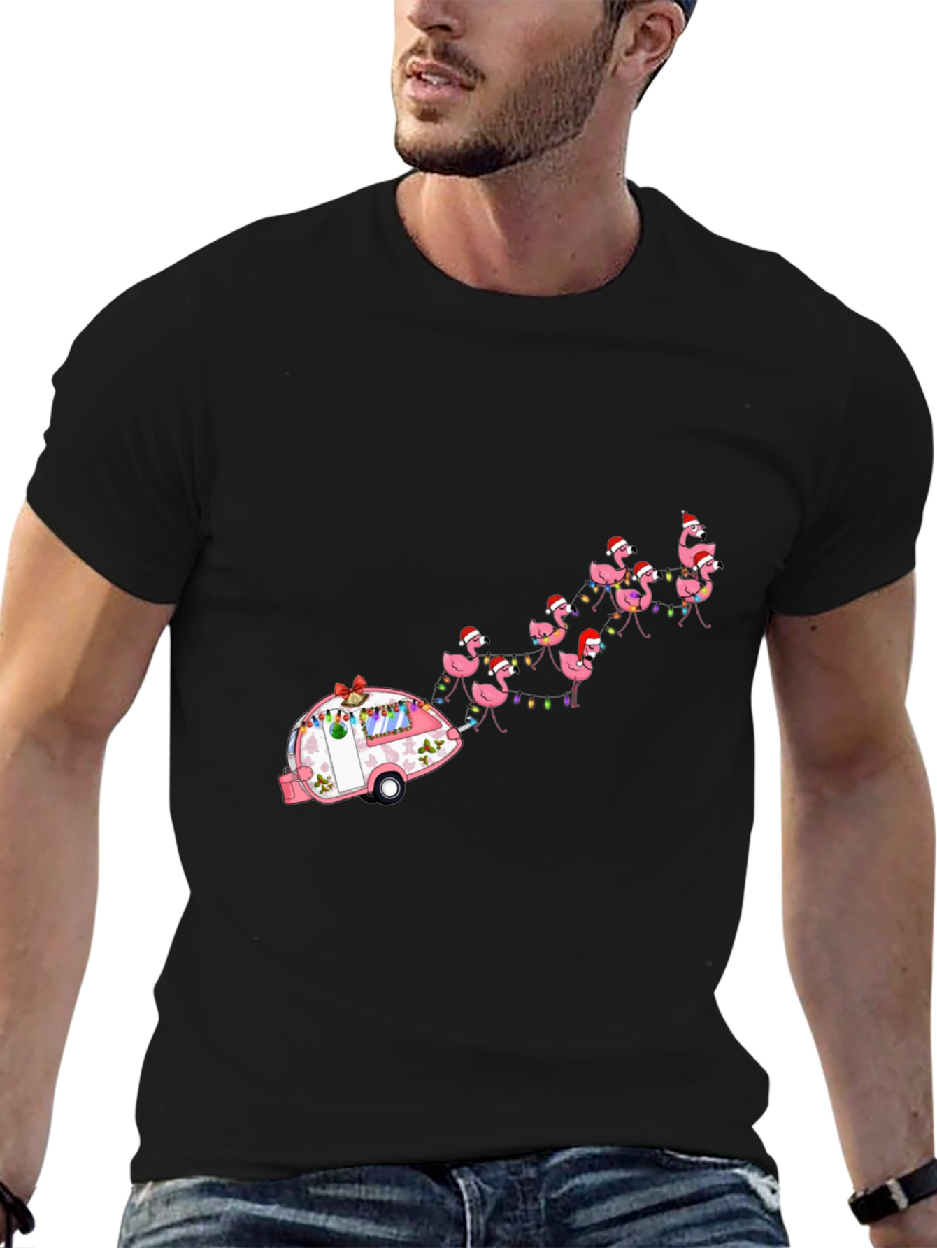 Holiday Flamingo Camper T-Shirt