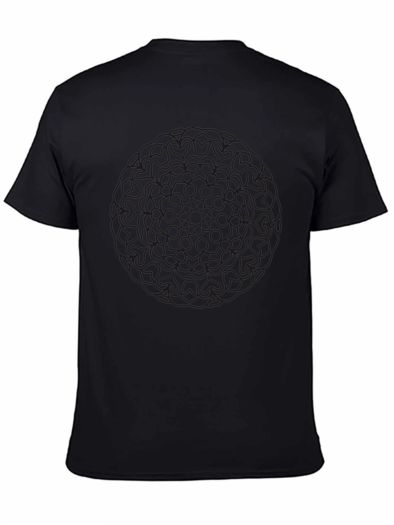 Mens Black Graphic Tee - Casual Style
