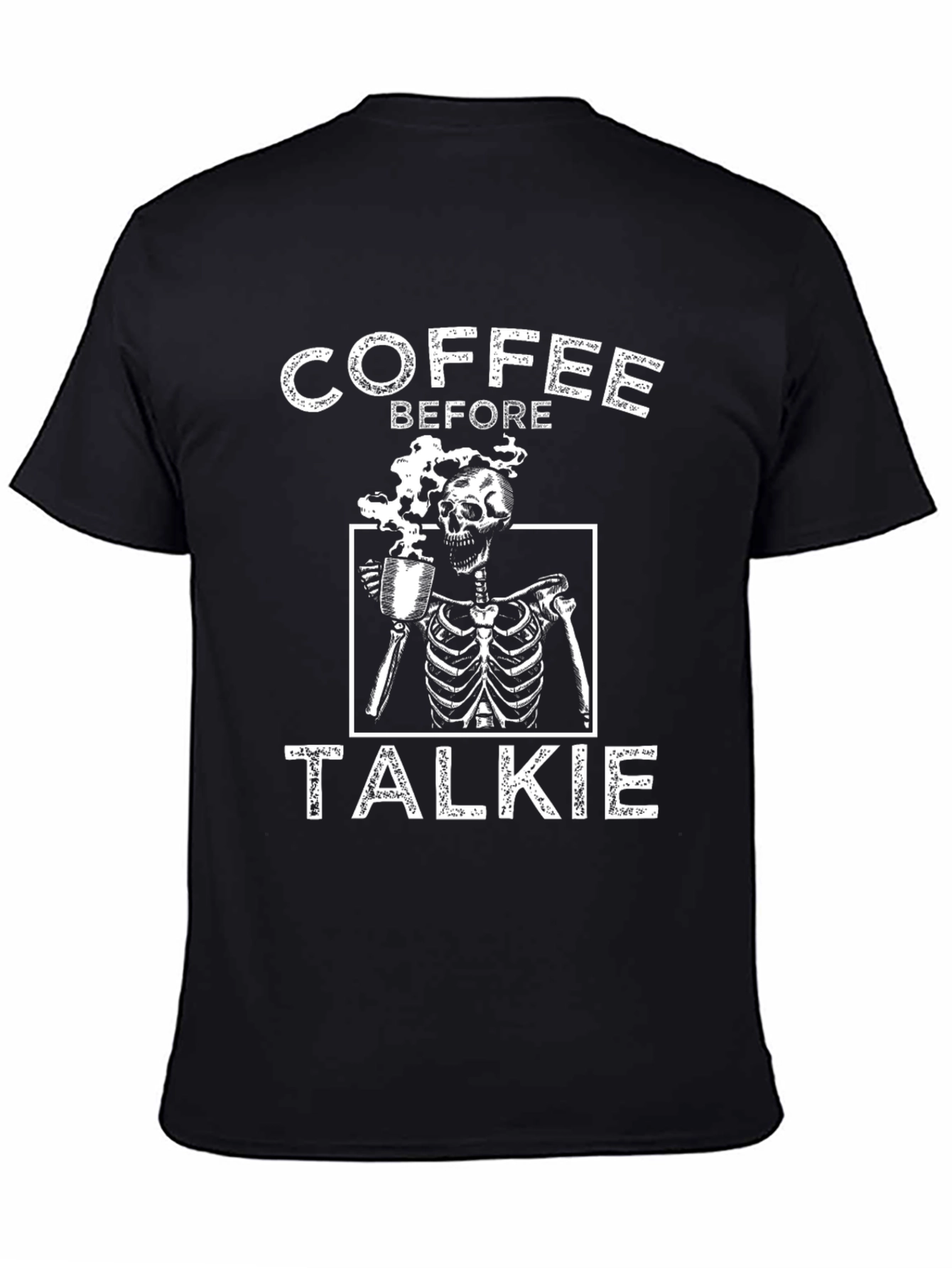 Coffee Before Talkie Skeleton Graphic T-Shirt