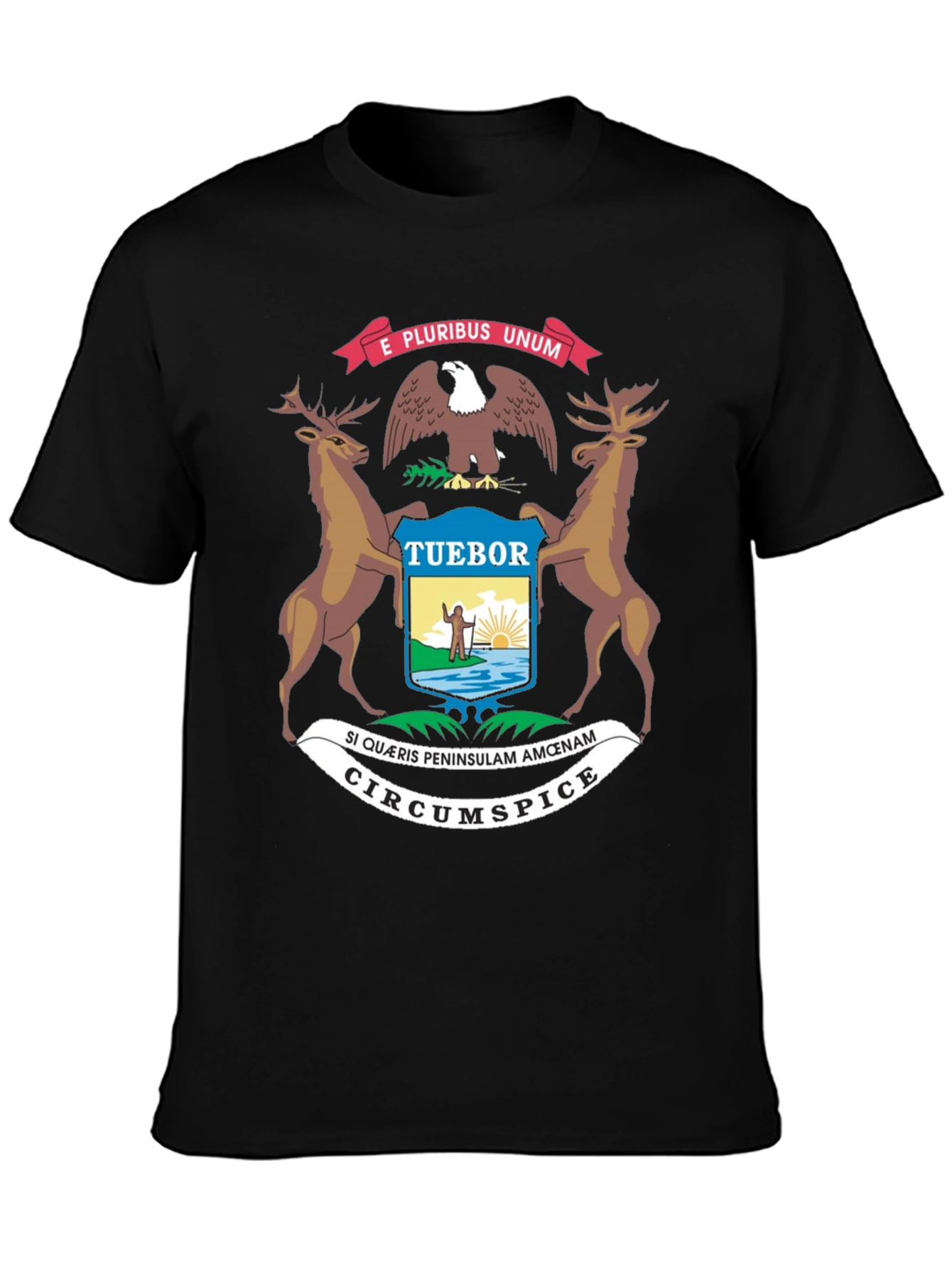 Michigan State Seal Graphic Tee - Black