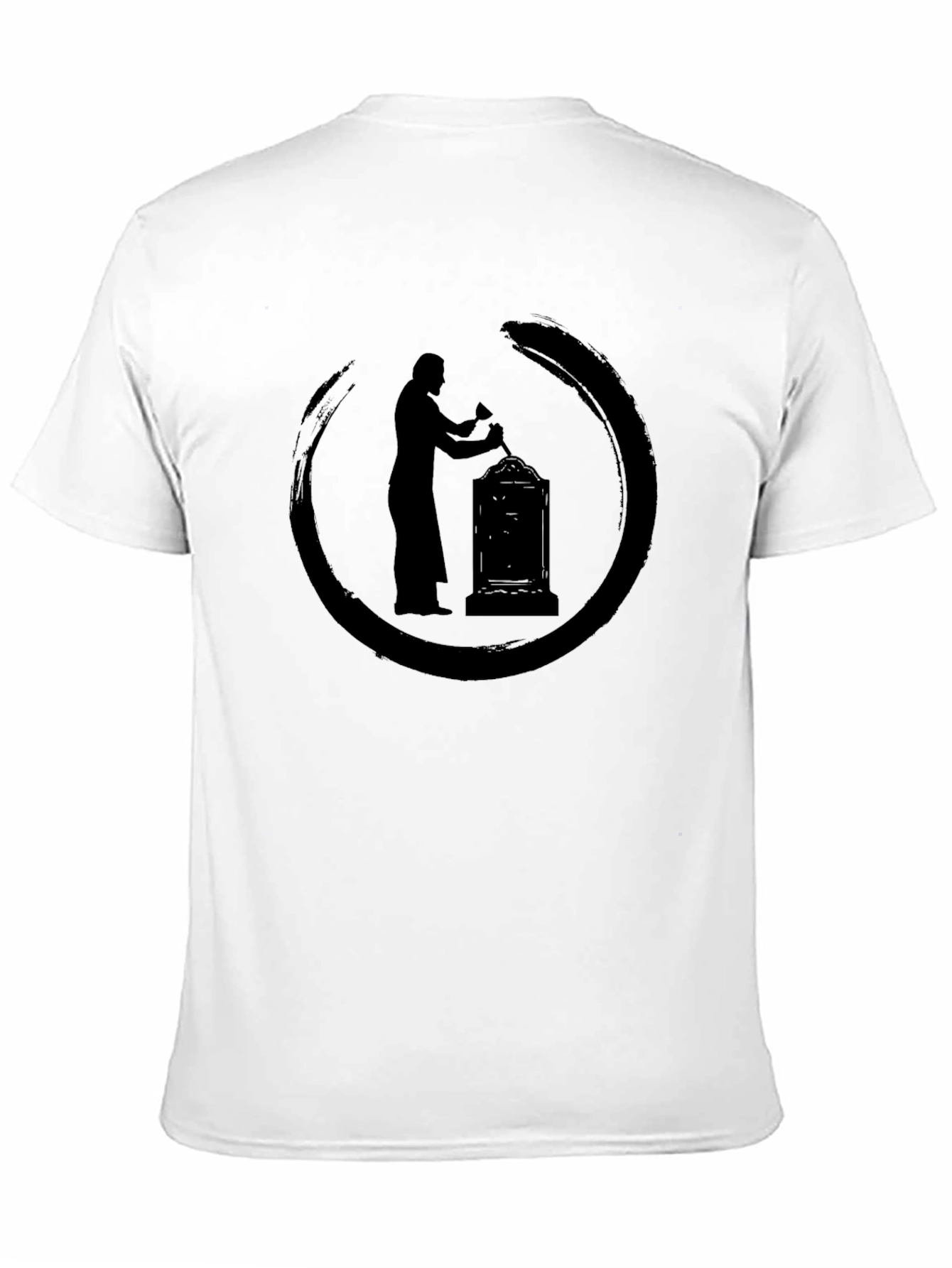 Zen Circle Sculptor Graphic Black T-Shirt