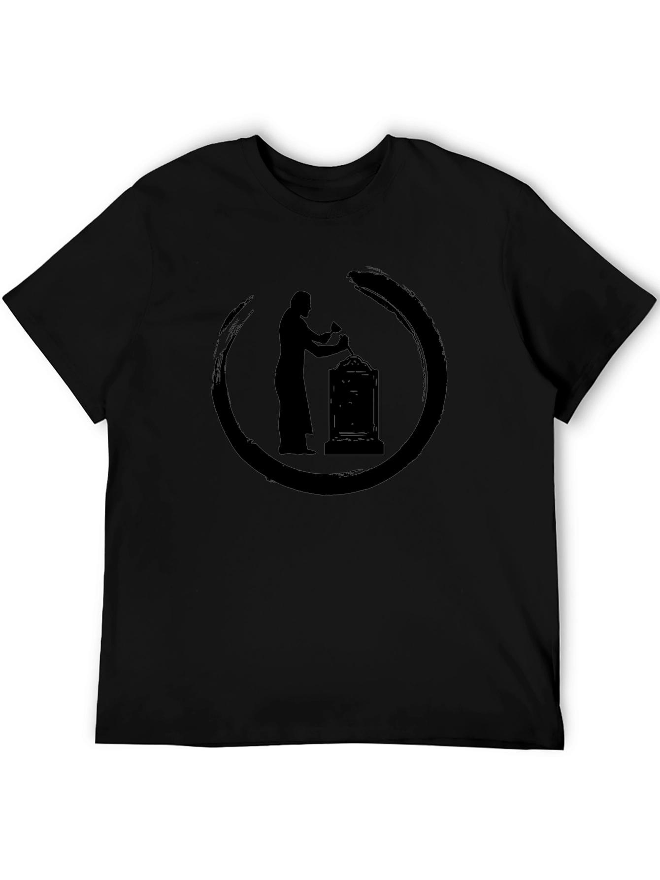 Zen Circle Sculptor Graphic Black T-Shirt
