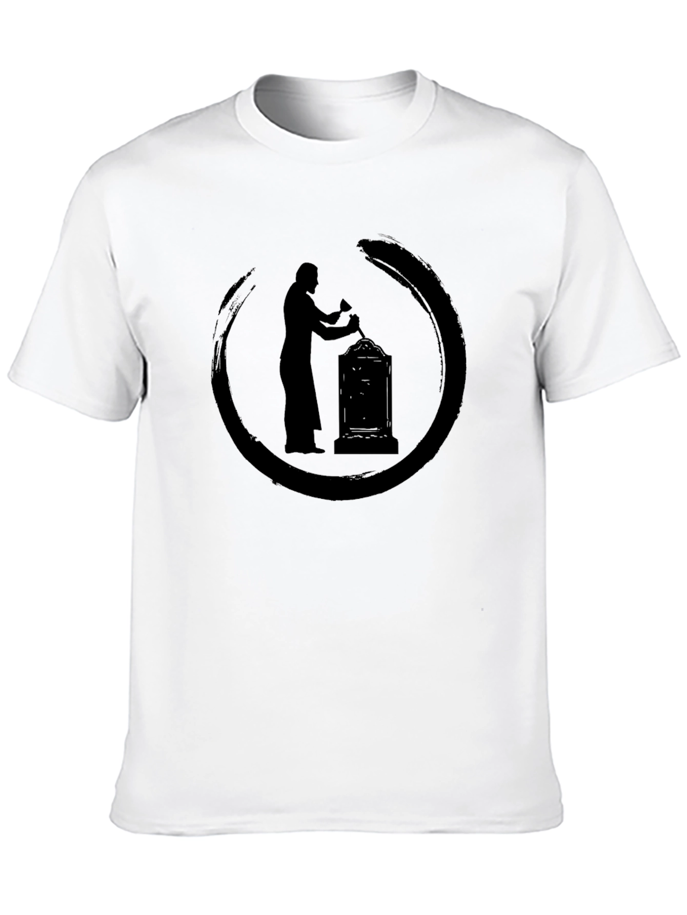 Zen Circle Sculptor Graphic Black T-Shirt