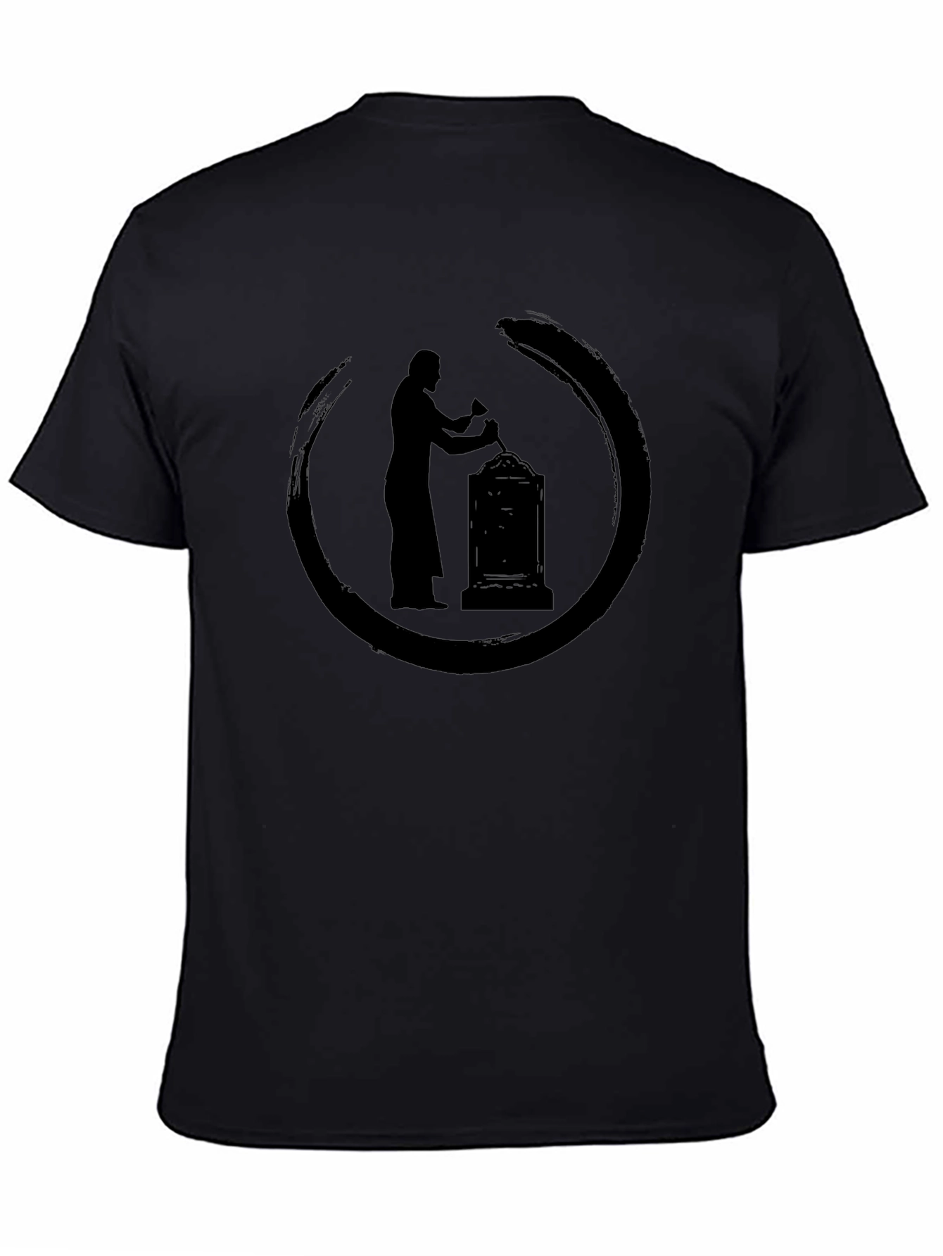 Zen Circle Sculptor Graphic Black T-Shirt