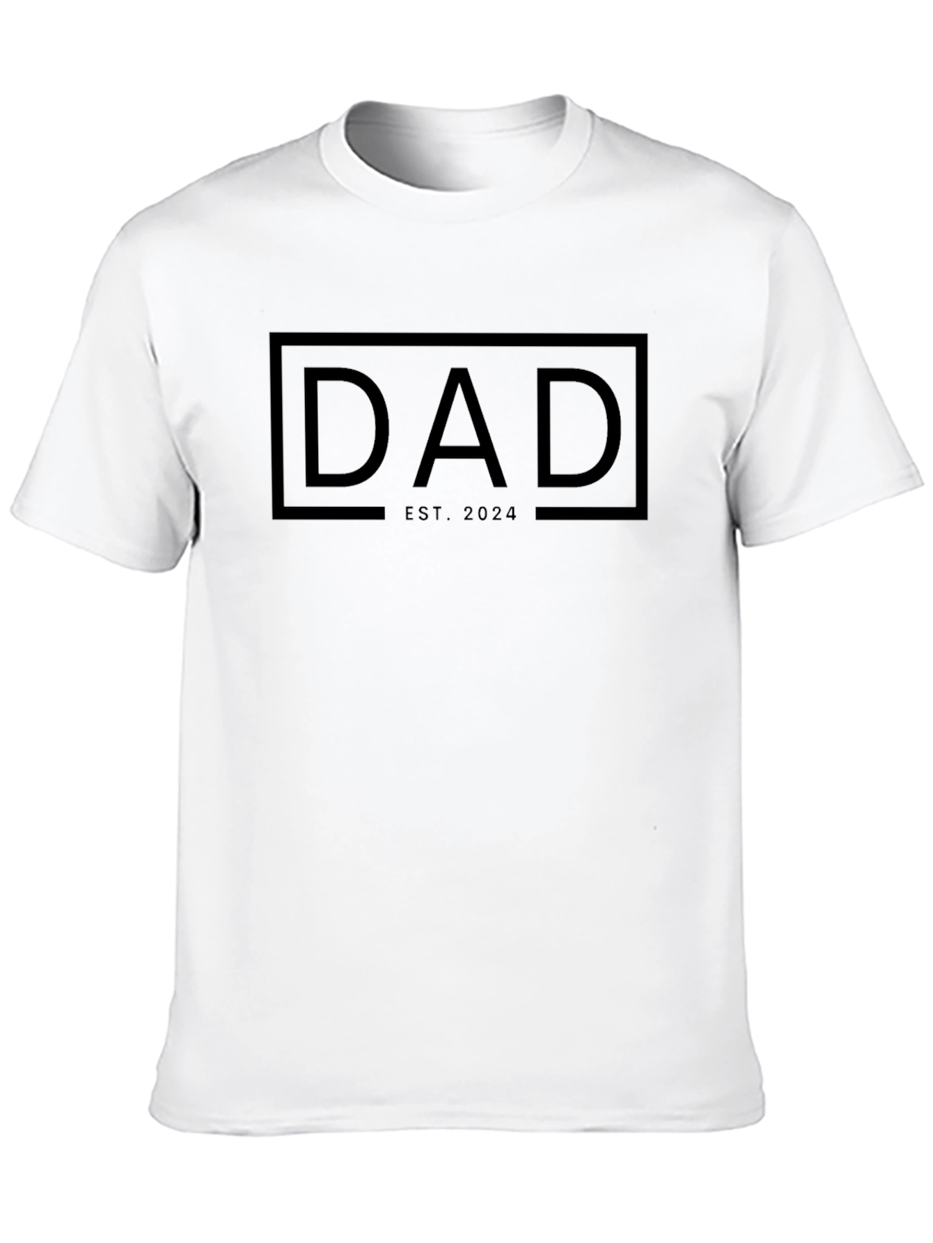 Dad Est. 2024 Black Graphic Tee