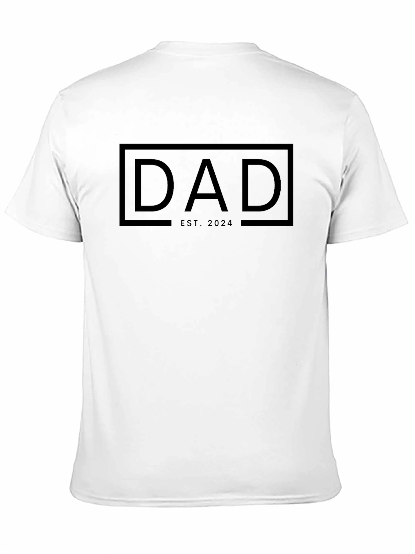 Dad Est. 2024 Black Graphic Tee