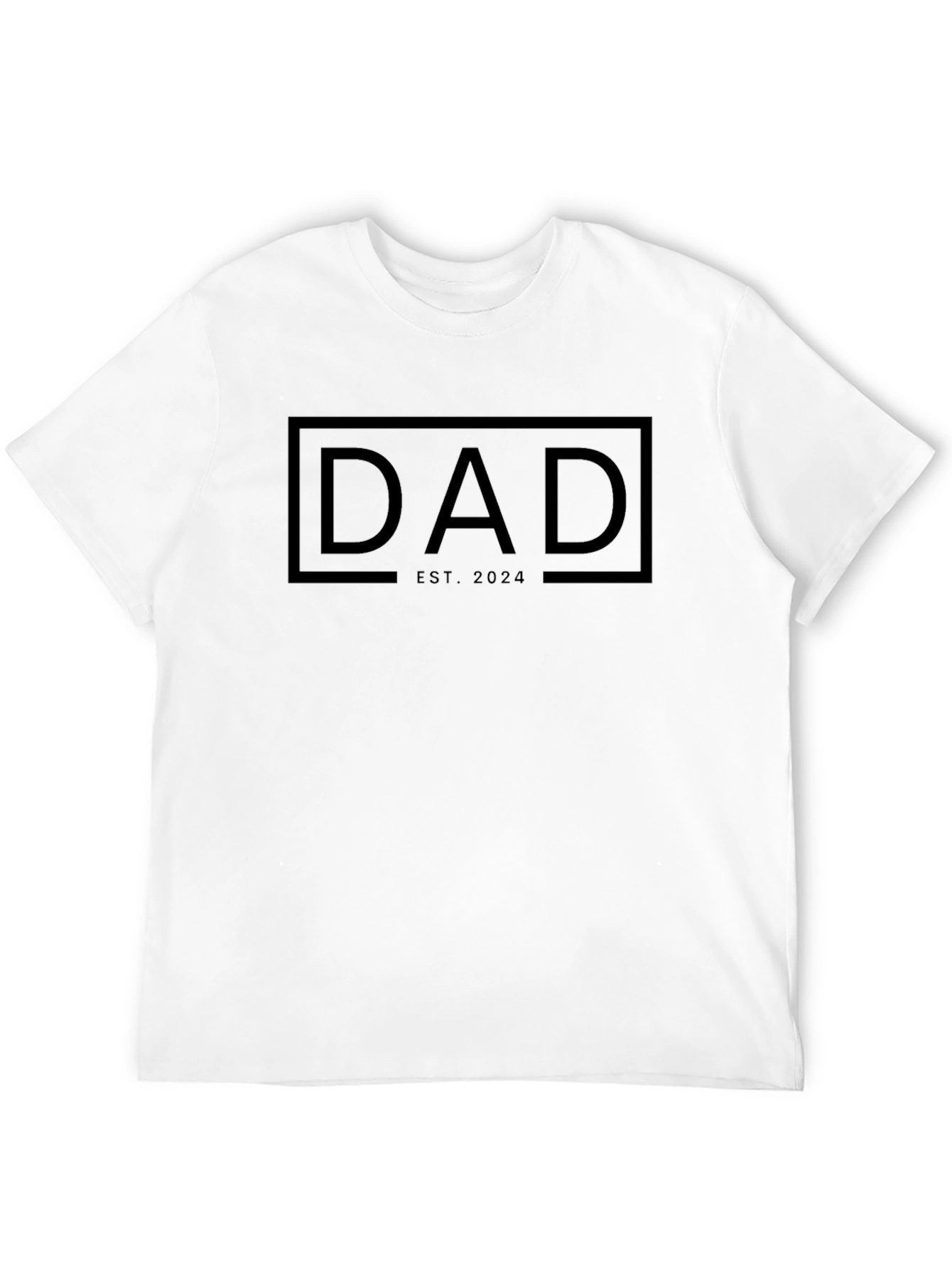 Dad Est. 2024 Black Graphic Tee