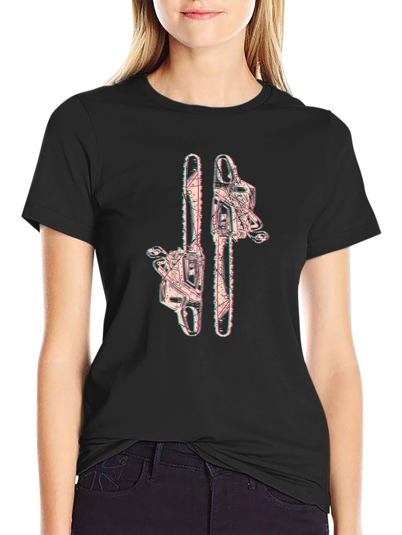 Chainsaw Graphic Tee - Edgy Style