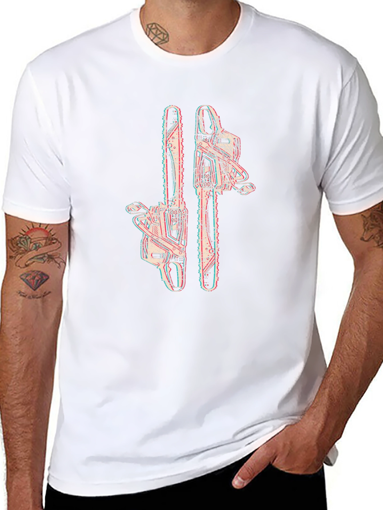 Chainsaw Graphic Tee - Edgy Style